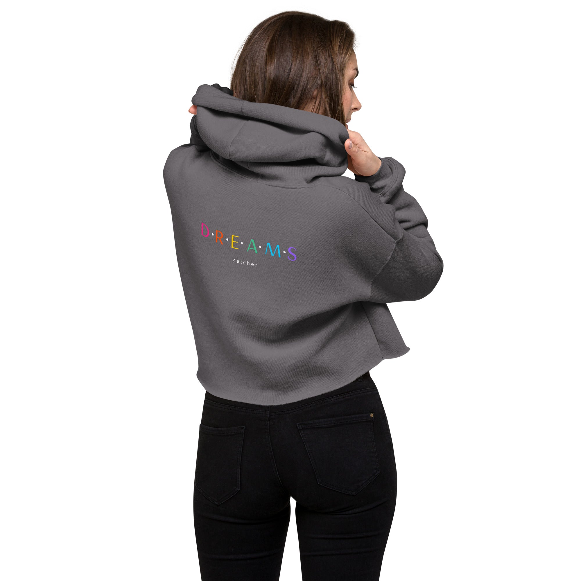 Dreams catcher V - Crop Hoodie (back print)