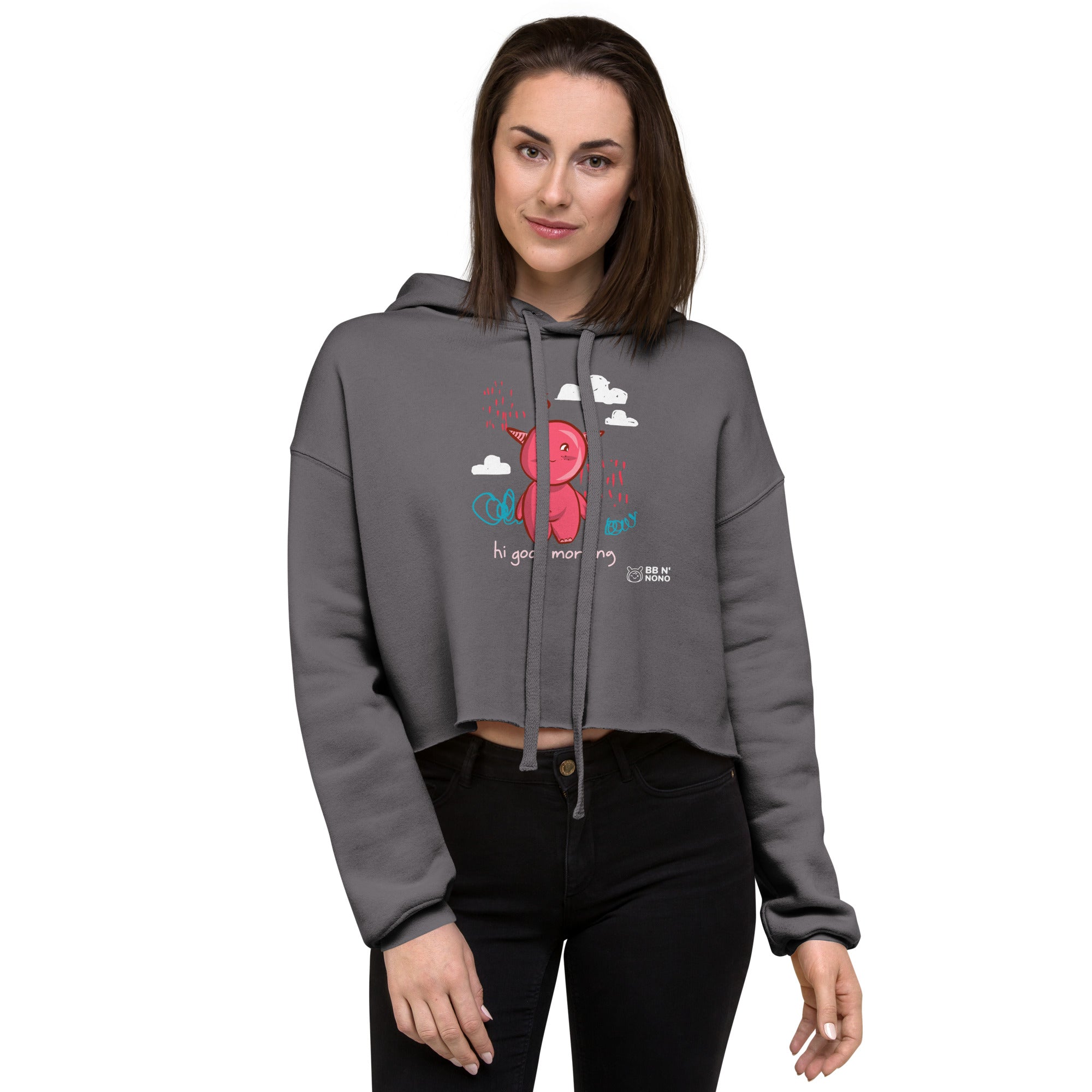 Cute Little monster - Crop Hoodie