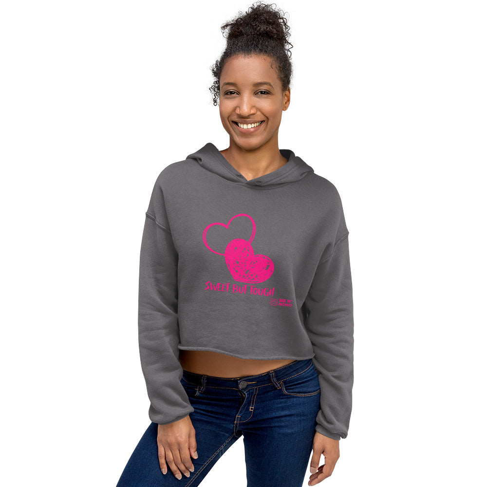 Sweet but tought - Crop Hoodie (P)