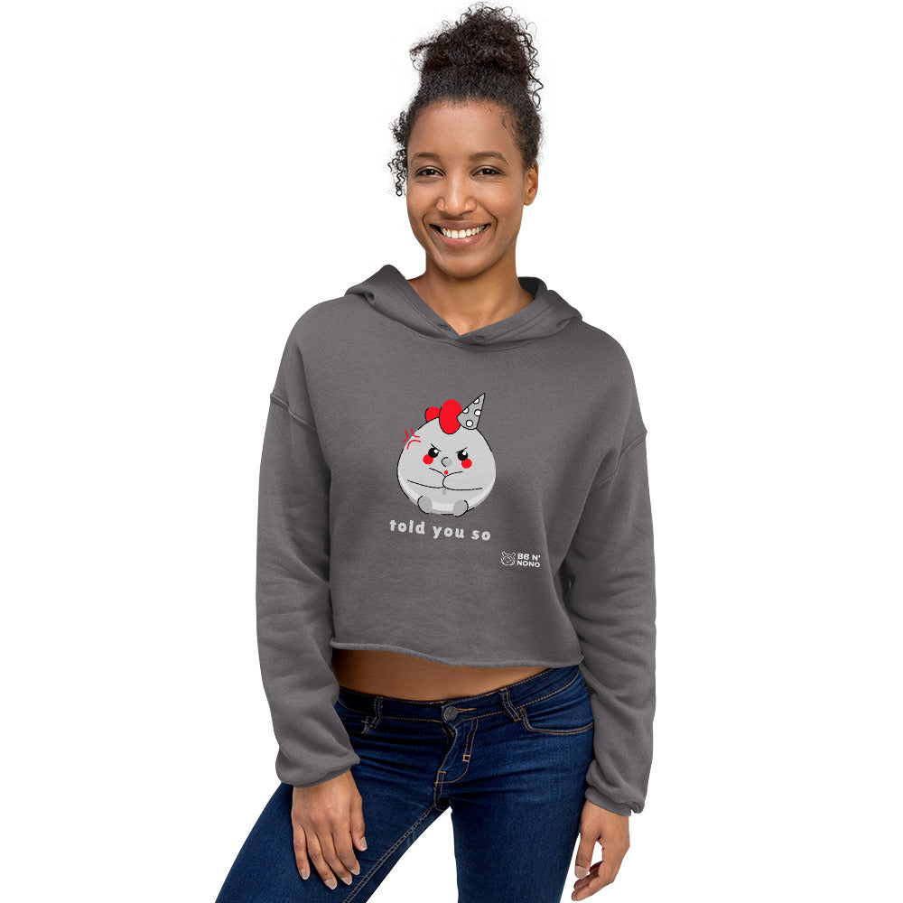 Told you so V - Crop Hoodie