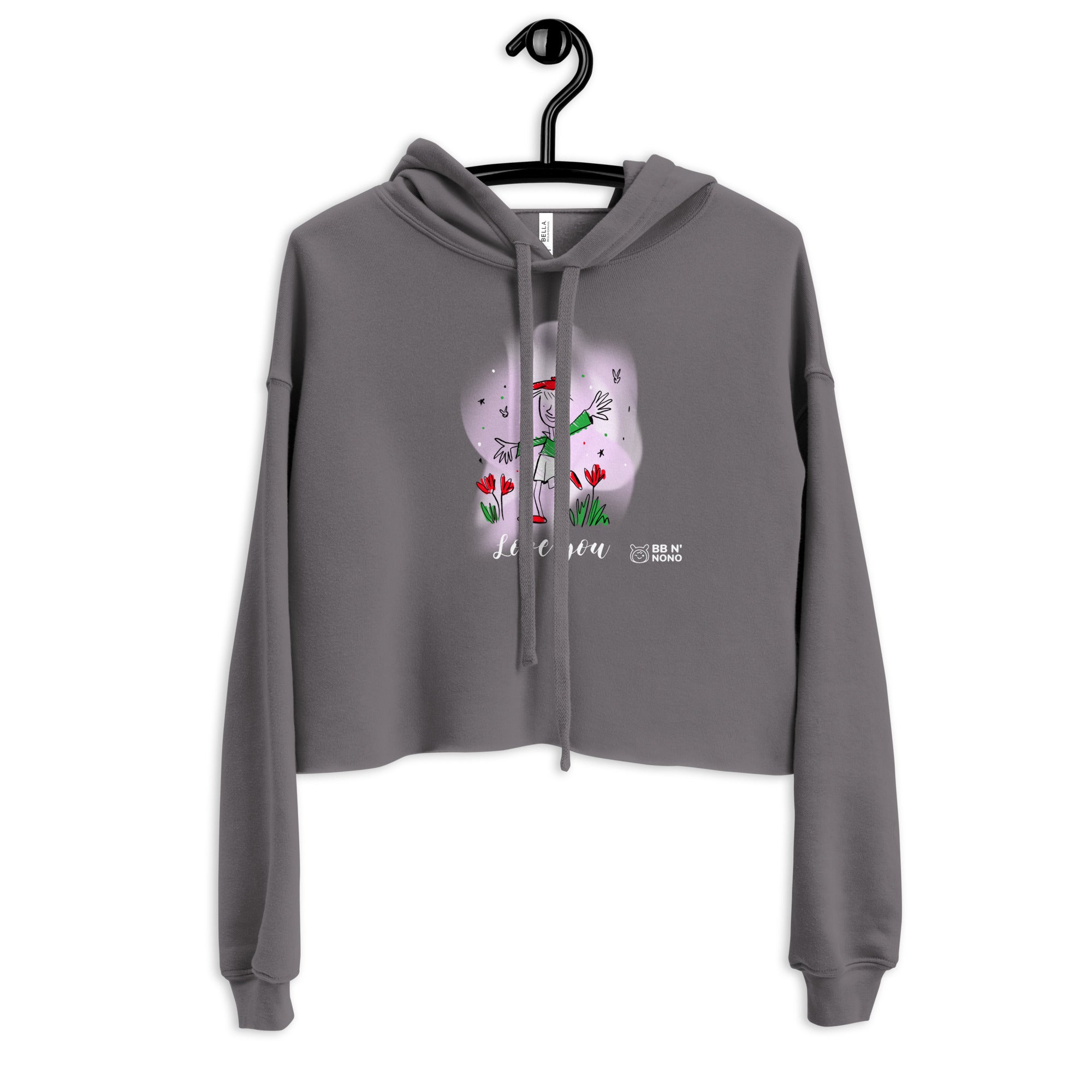 Love you - Crop Hoodie