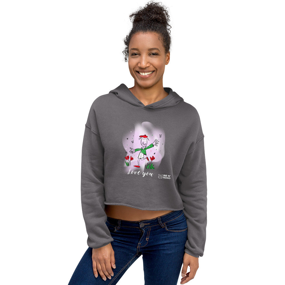 Love you - Crop Hoodie