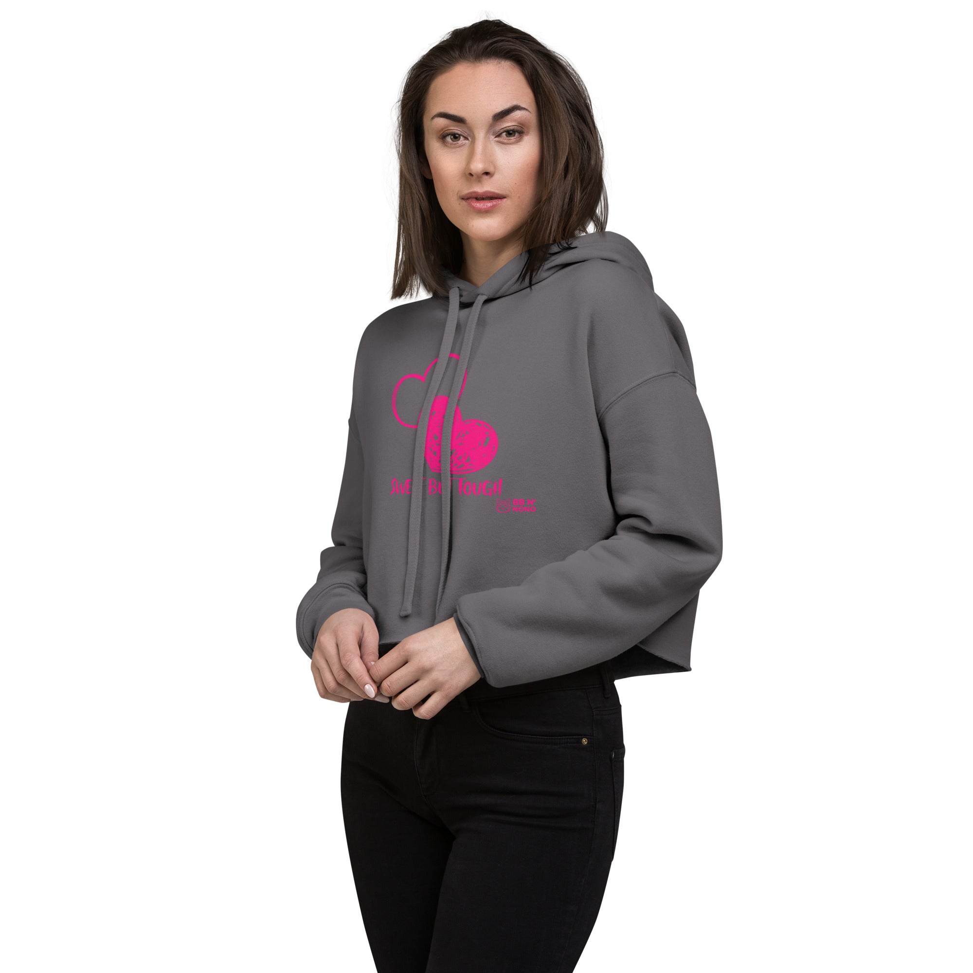 Sweet but tought - Crop Hoodie (P)