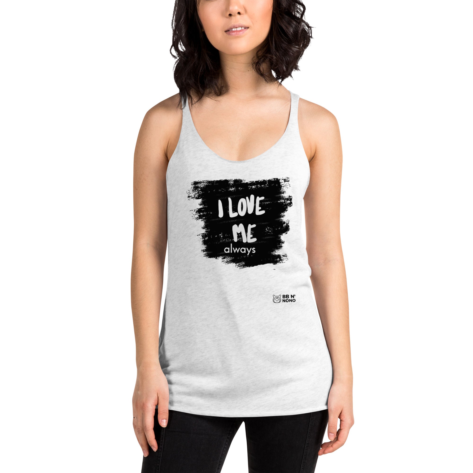 I love me - Women's Racerback Tank