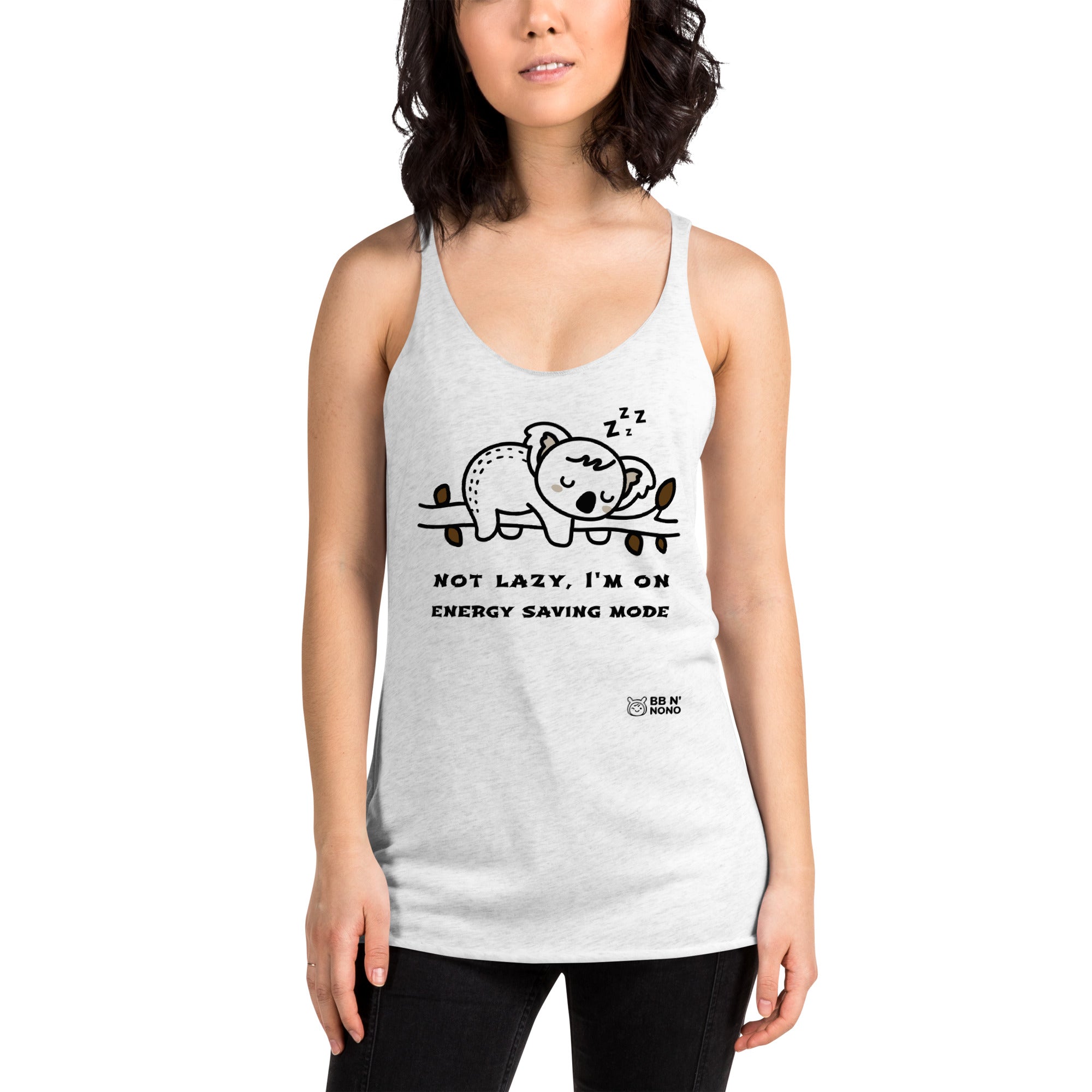 Not lazy, I'm on energy saving mode - Women's Racerback Tank