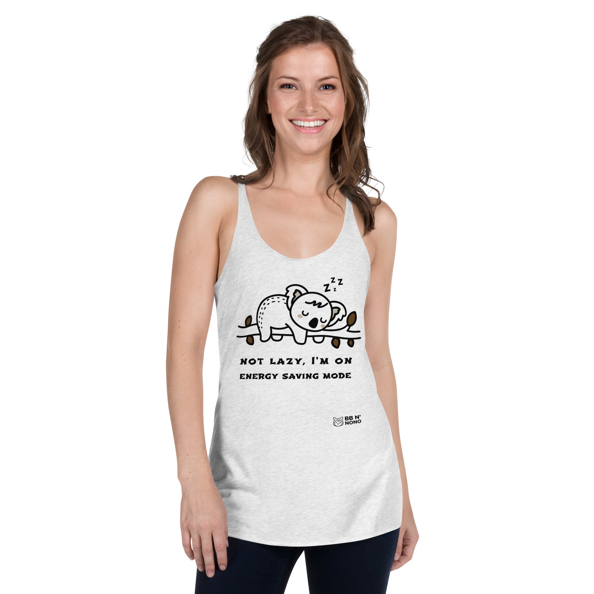 Not lazy, I'm on energy saving mode - Women's Racerback Tank