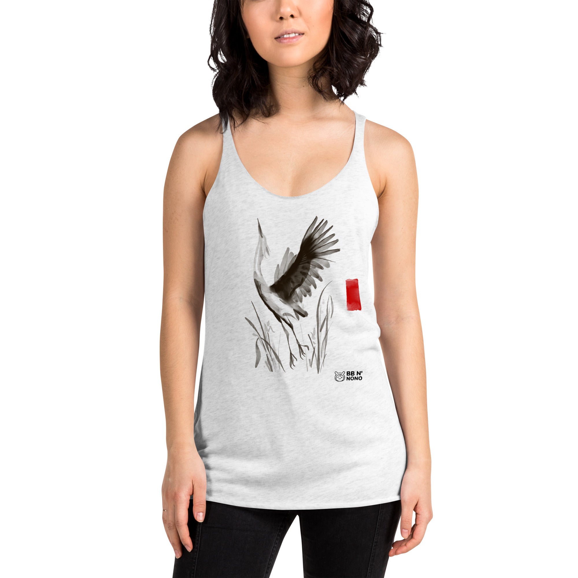 Sumi-e style - Women's Racerback Tank