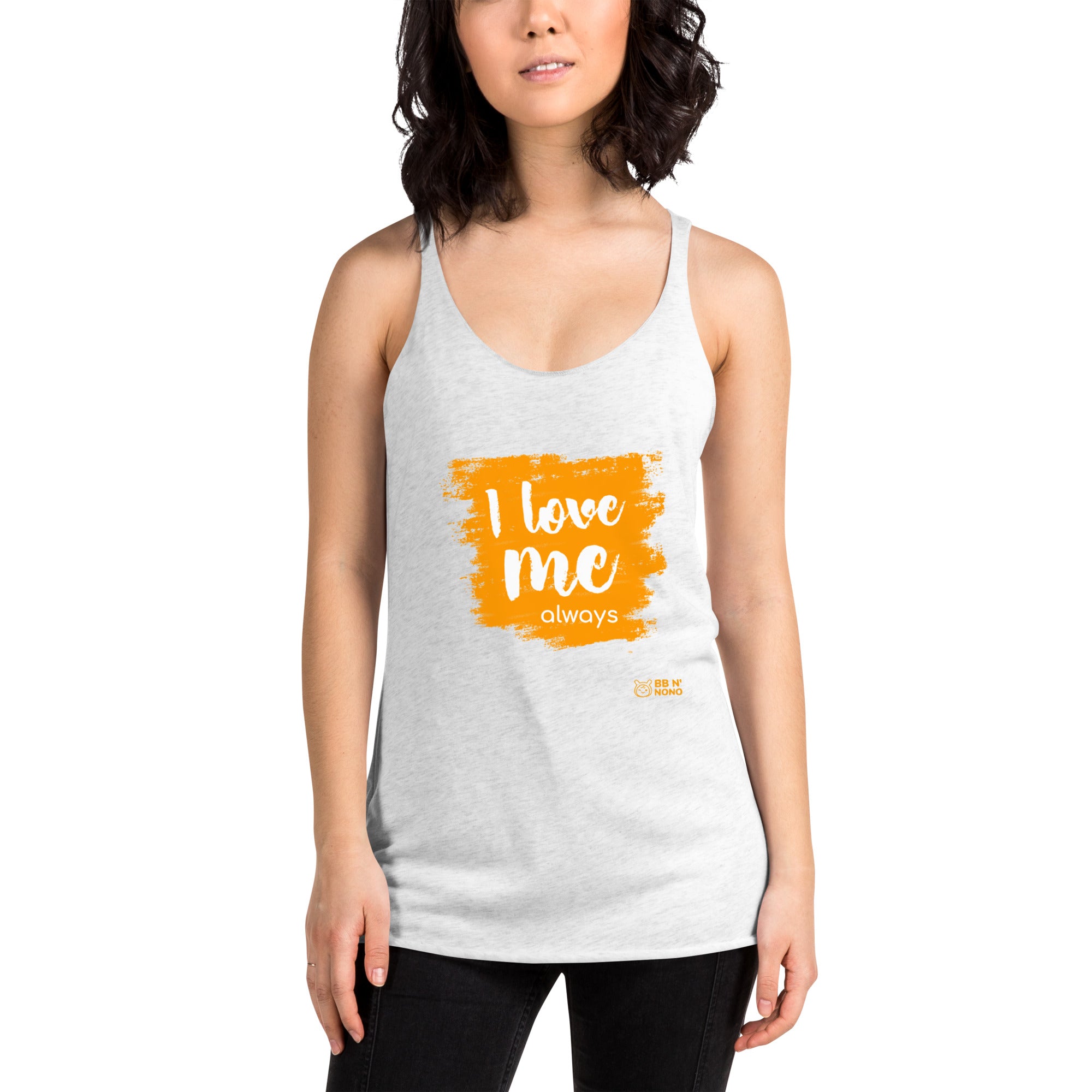 I love me (orange) - Women's Racerback Tank