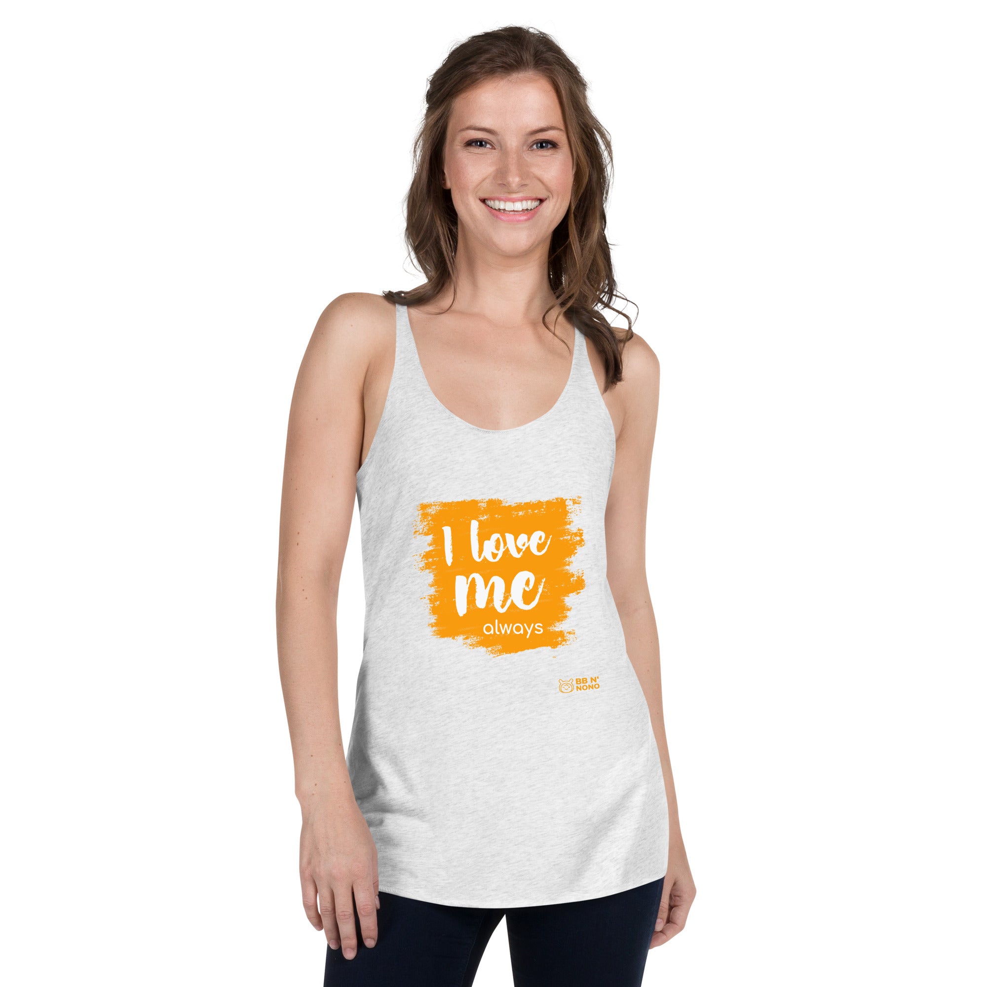 I love me (orange) - Women's Racerback Tank