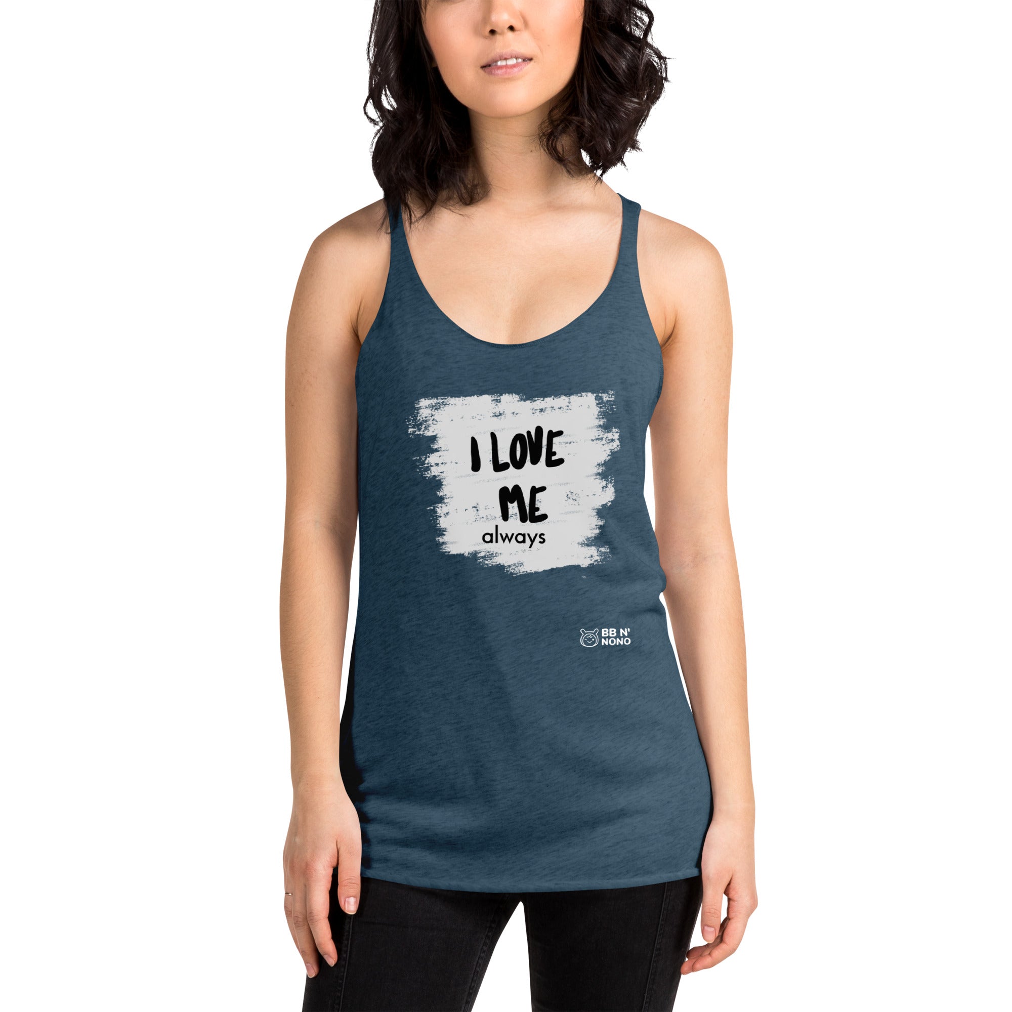 I love me - Women's Racerback Tank