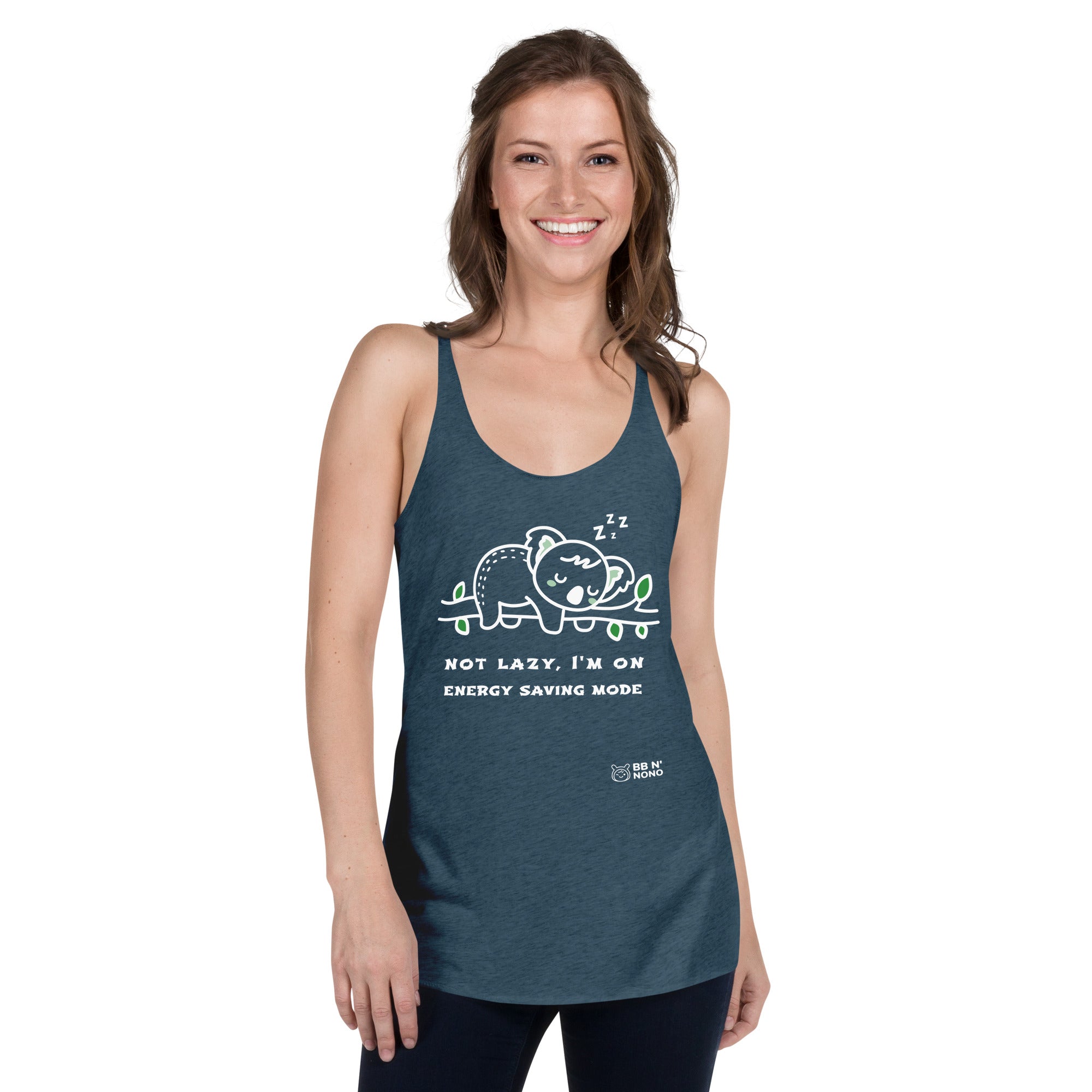 Not lazy, I'm on energy saving mode - Women's Racerback Tank