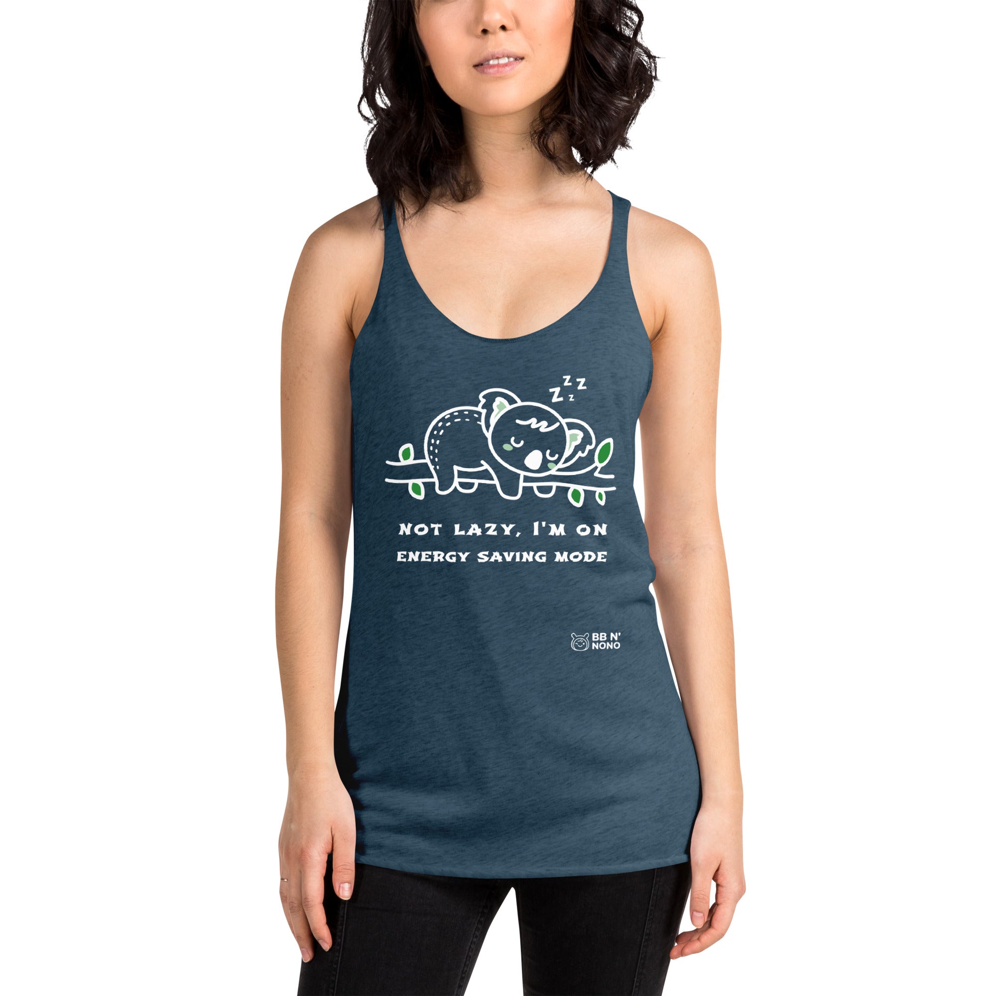 Not lazy, I'm on energy saving mode - Women's Racerback Tank