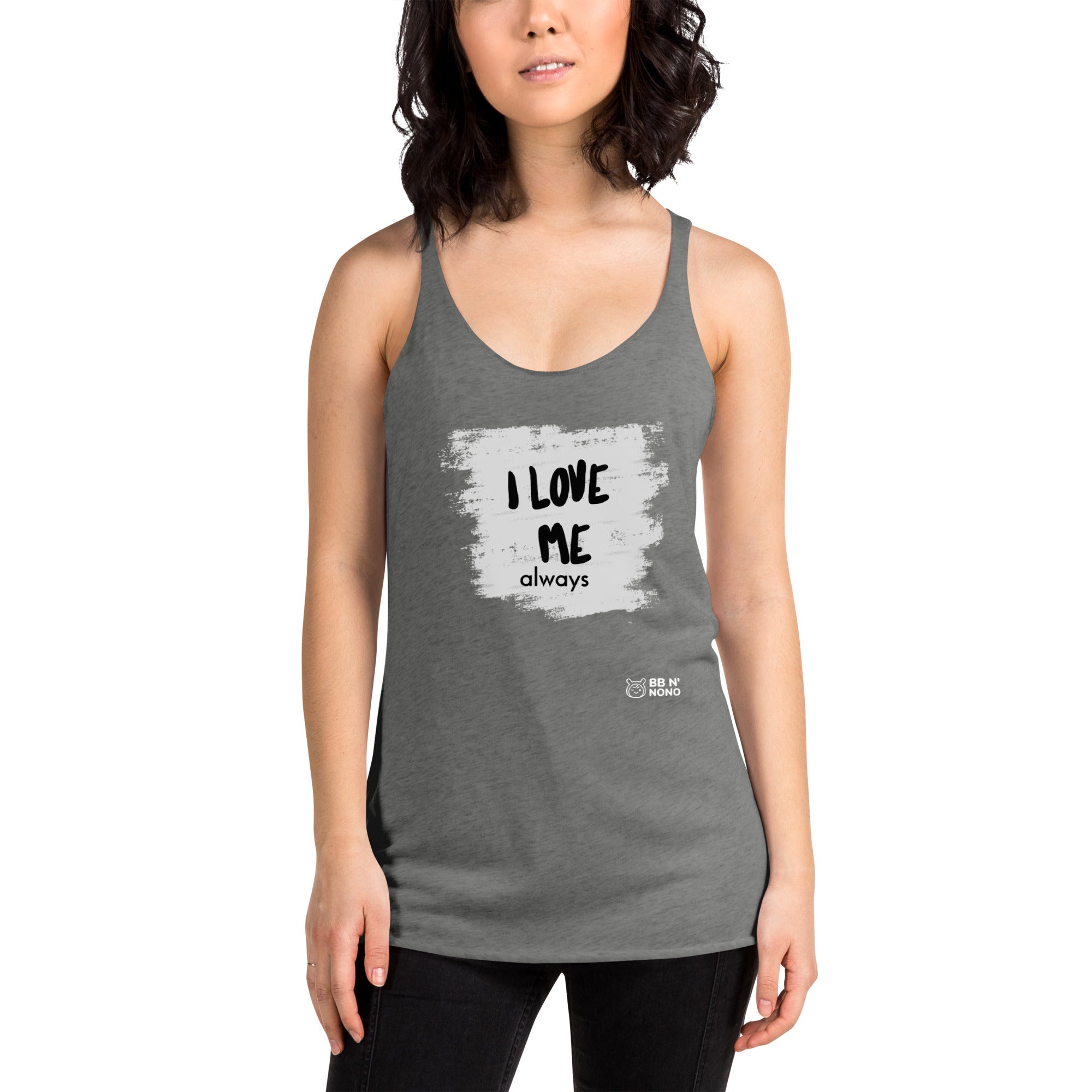 I love me - Women's Racerback Tank