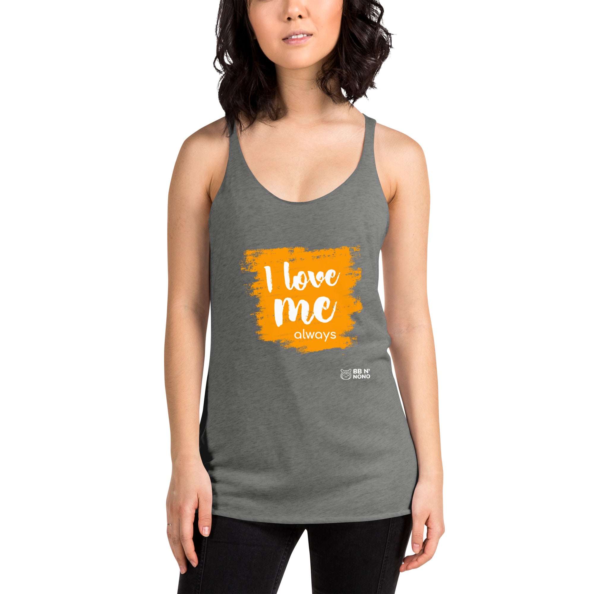 I love me (orange) - Women's Racerback Tank