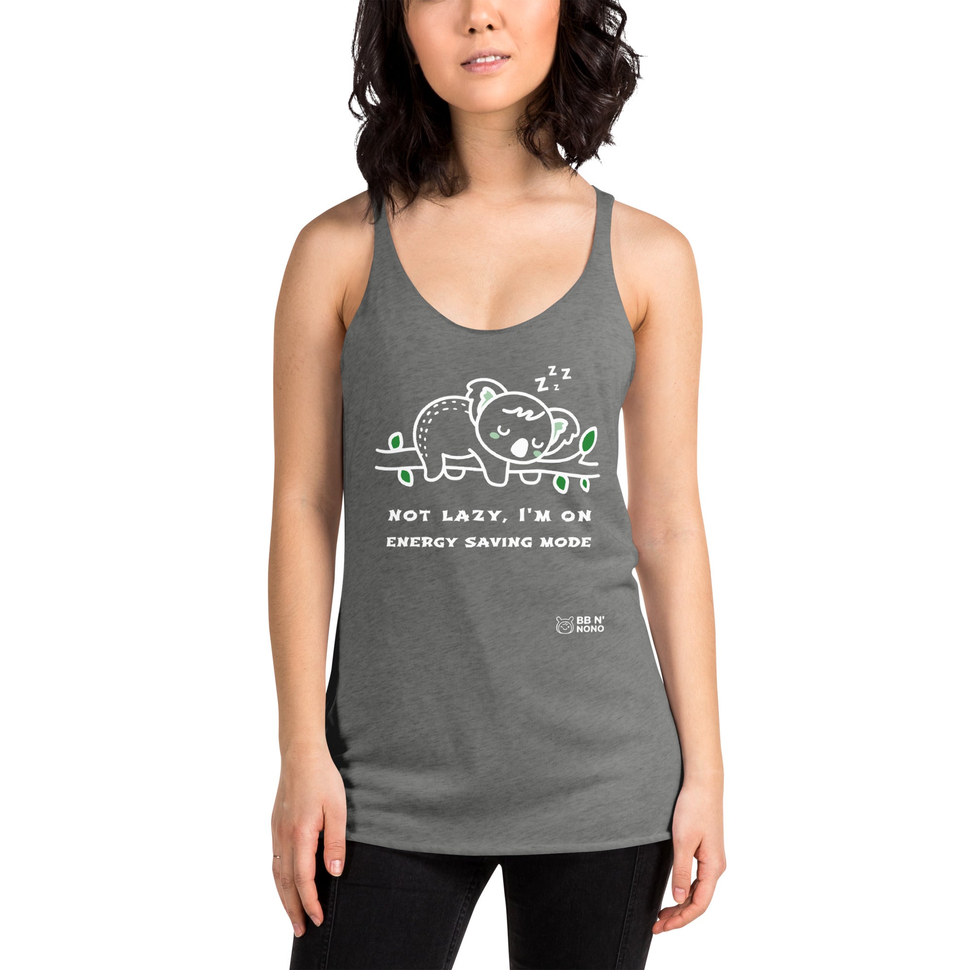 Not lazy, I'm on energy saving mode - Women's Racerback Tank