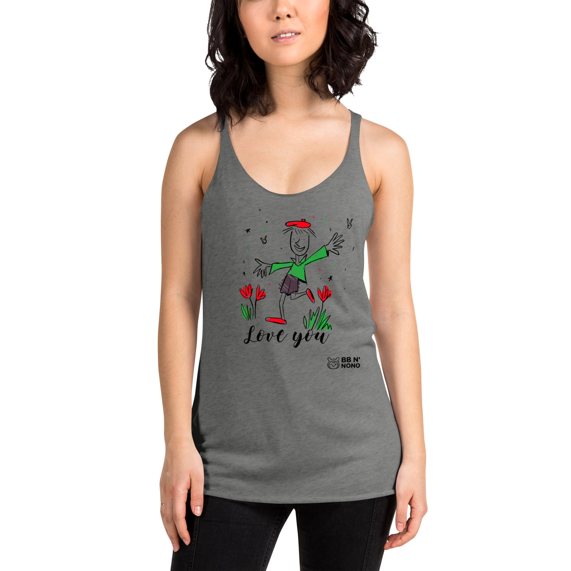 Love you - Women's Racerback Tank