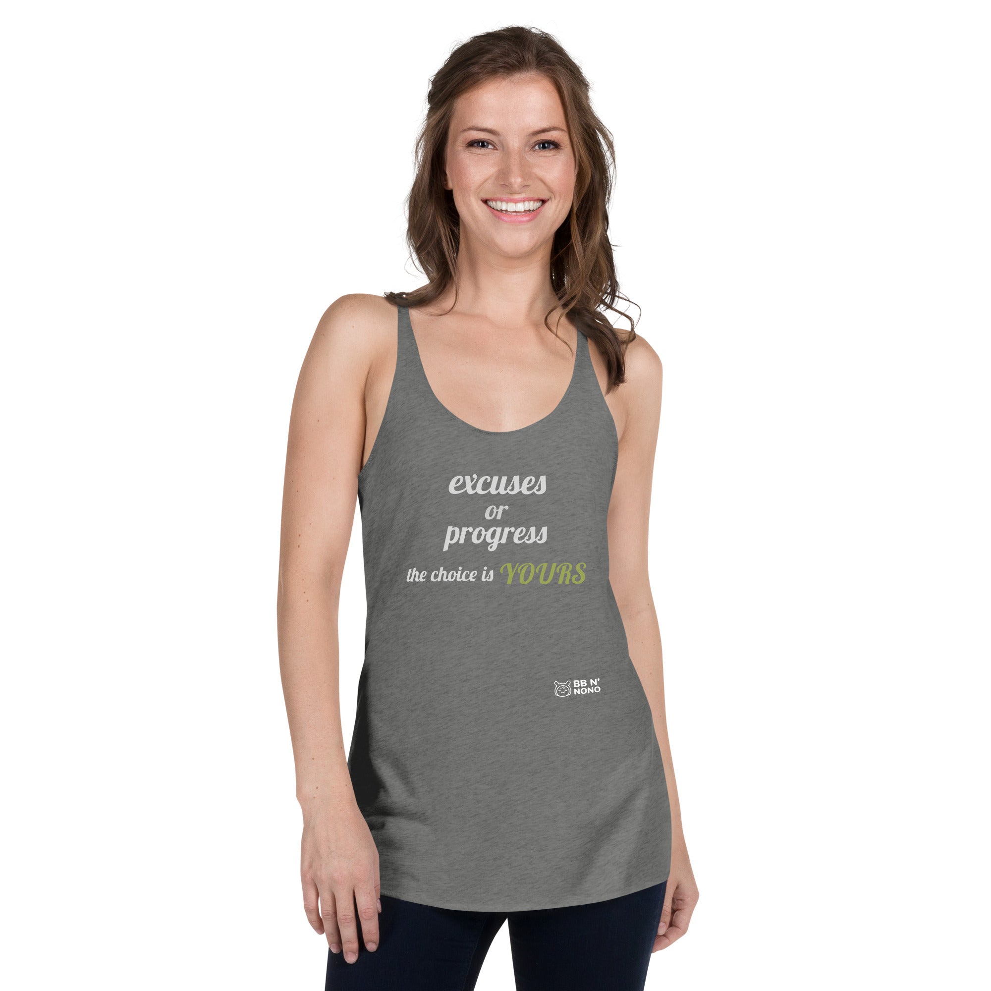 Excuses or Progress, the choice is yours V - Women's Racerback Tank