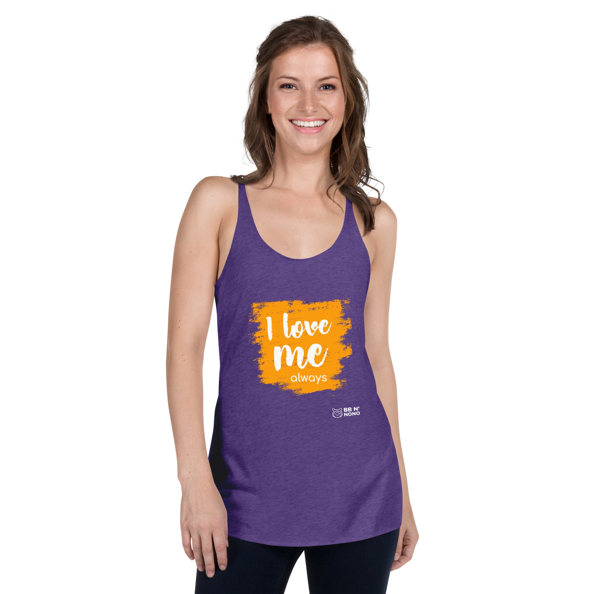 I love me (orange) - Women's Racerback Tank