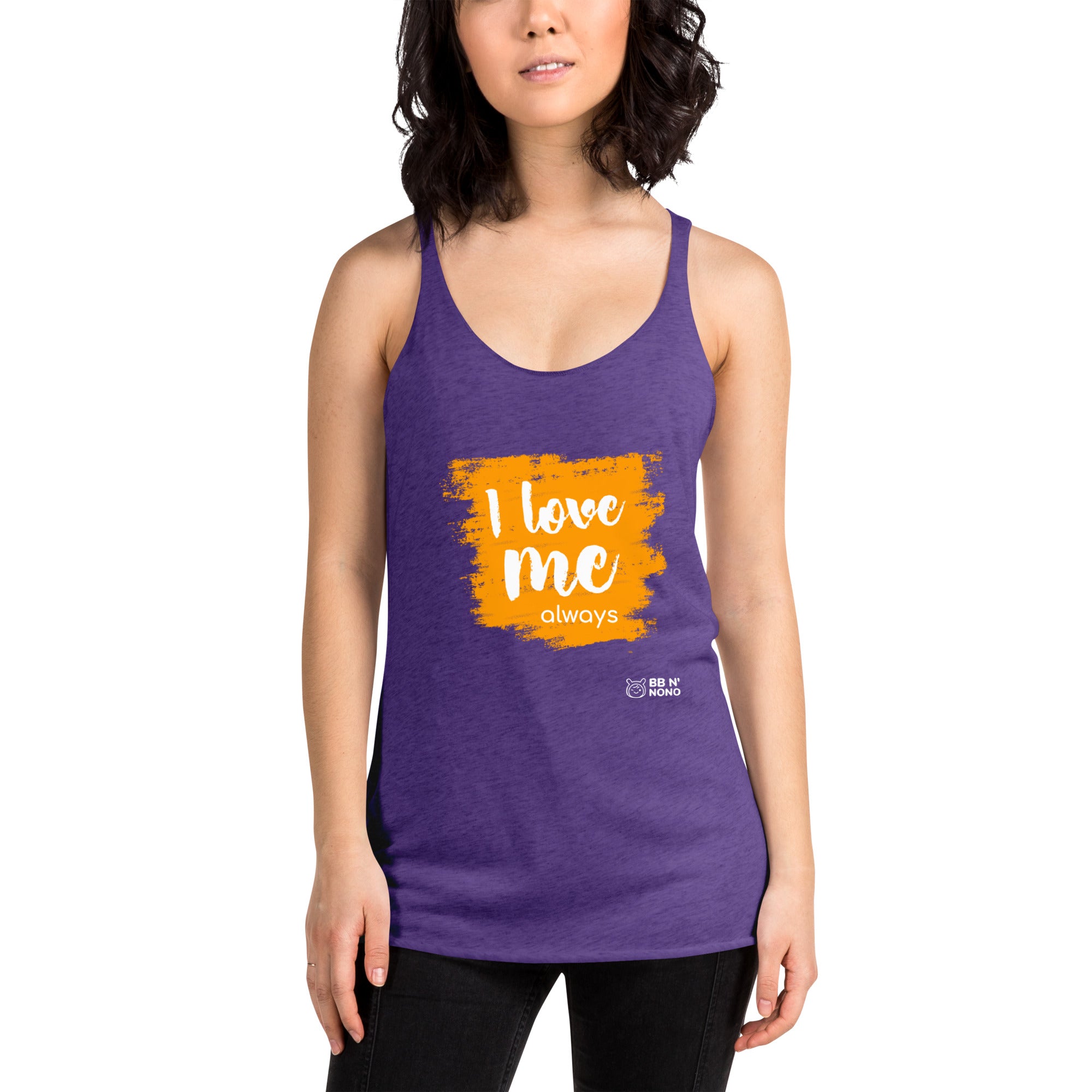 I love me (orange) - Women's Racerback Tank