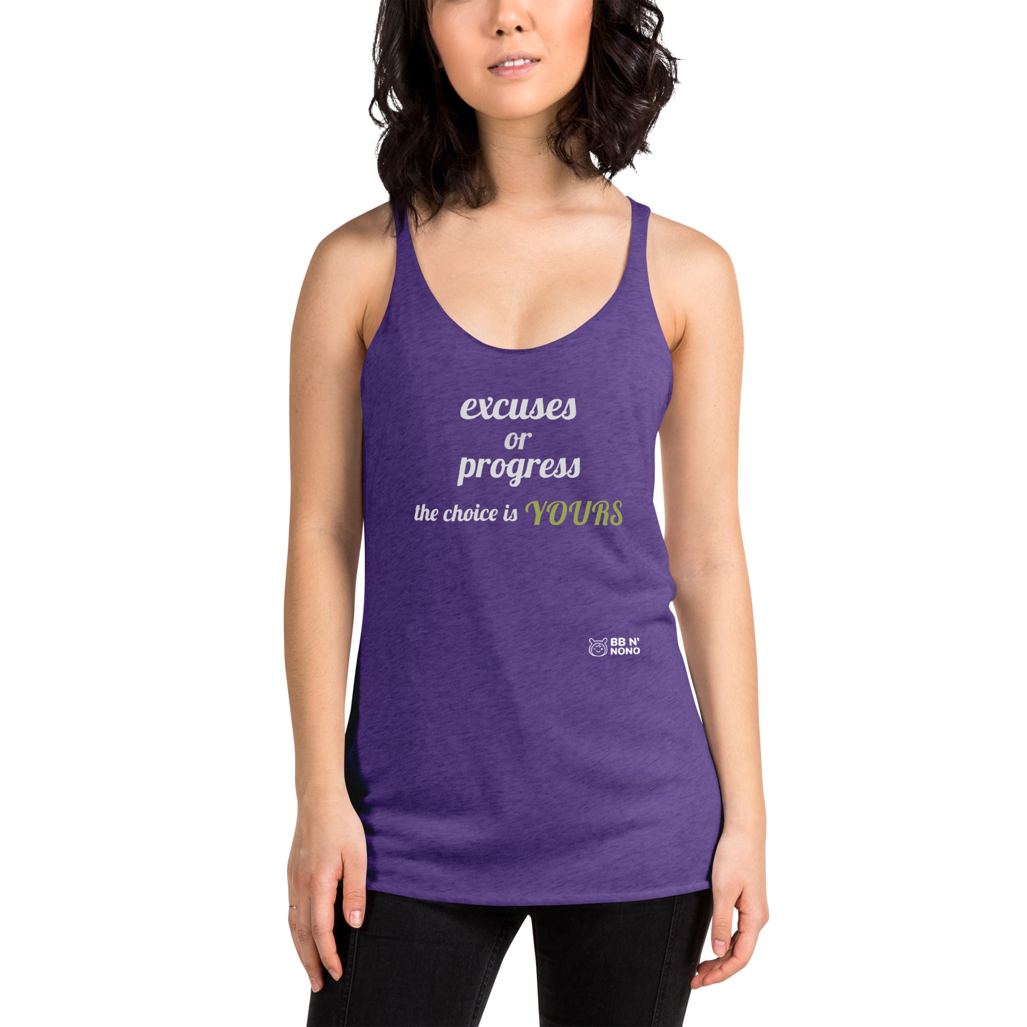 Excuses or Progress, the choice is yours V - Women's Racerback Tank