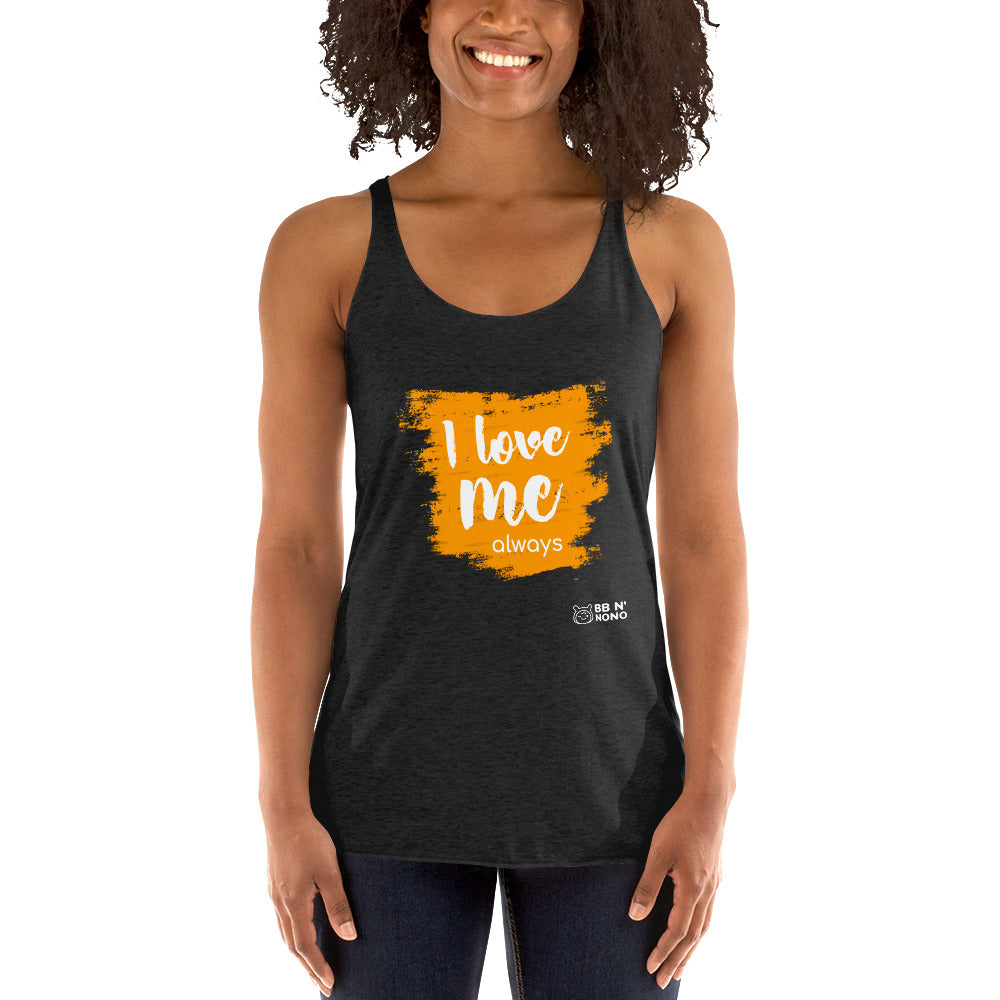 I love me (orange) - Women's Racerback Tank