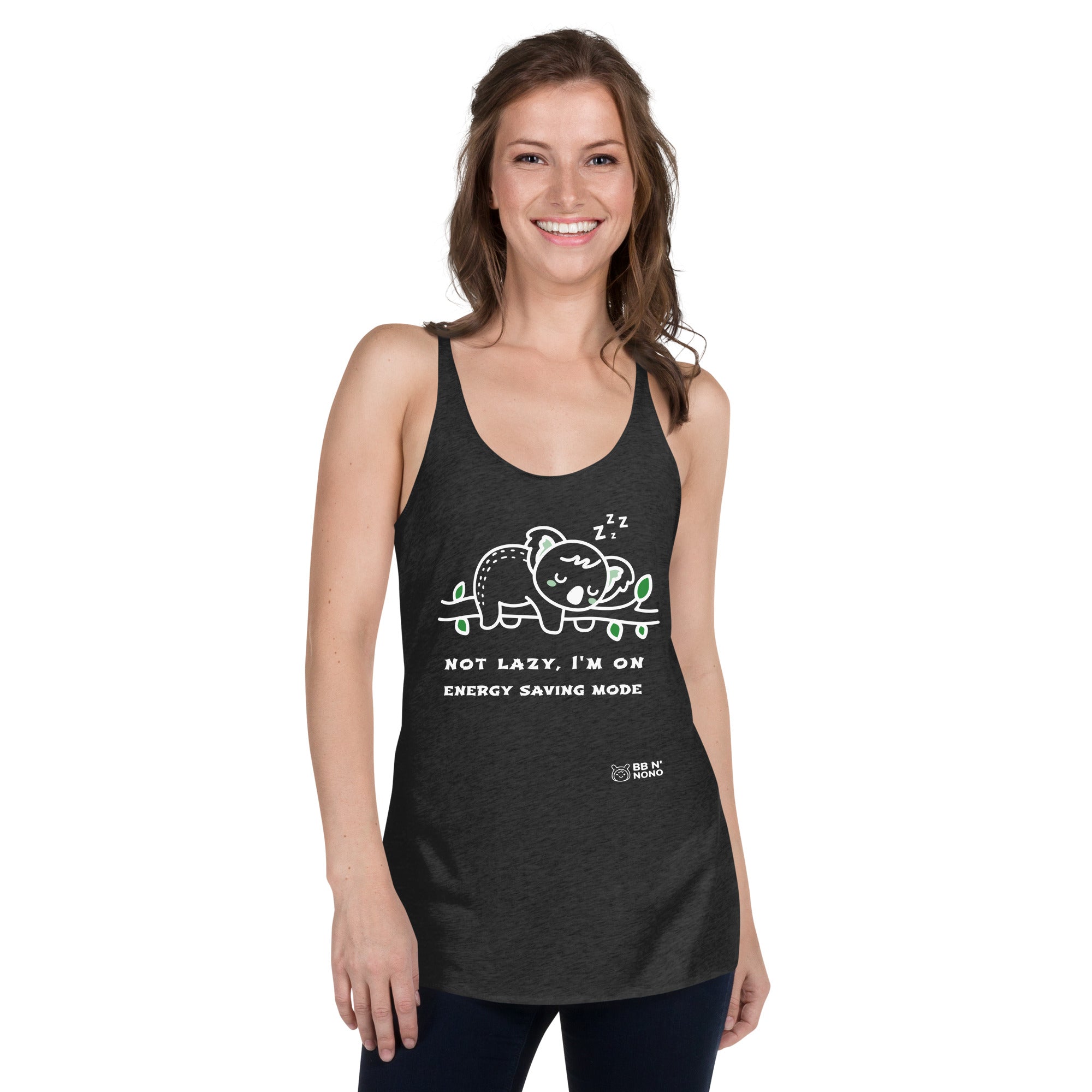 Not lazy, I'm on energy saving mode - Women's Racerback Tank