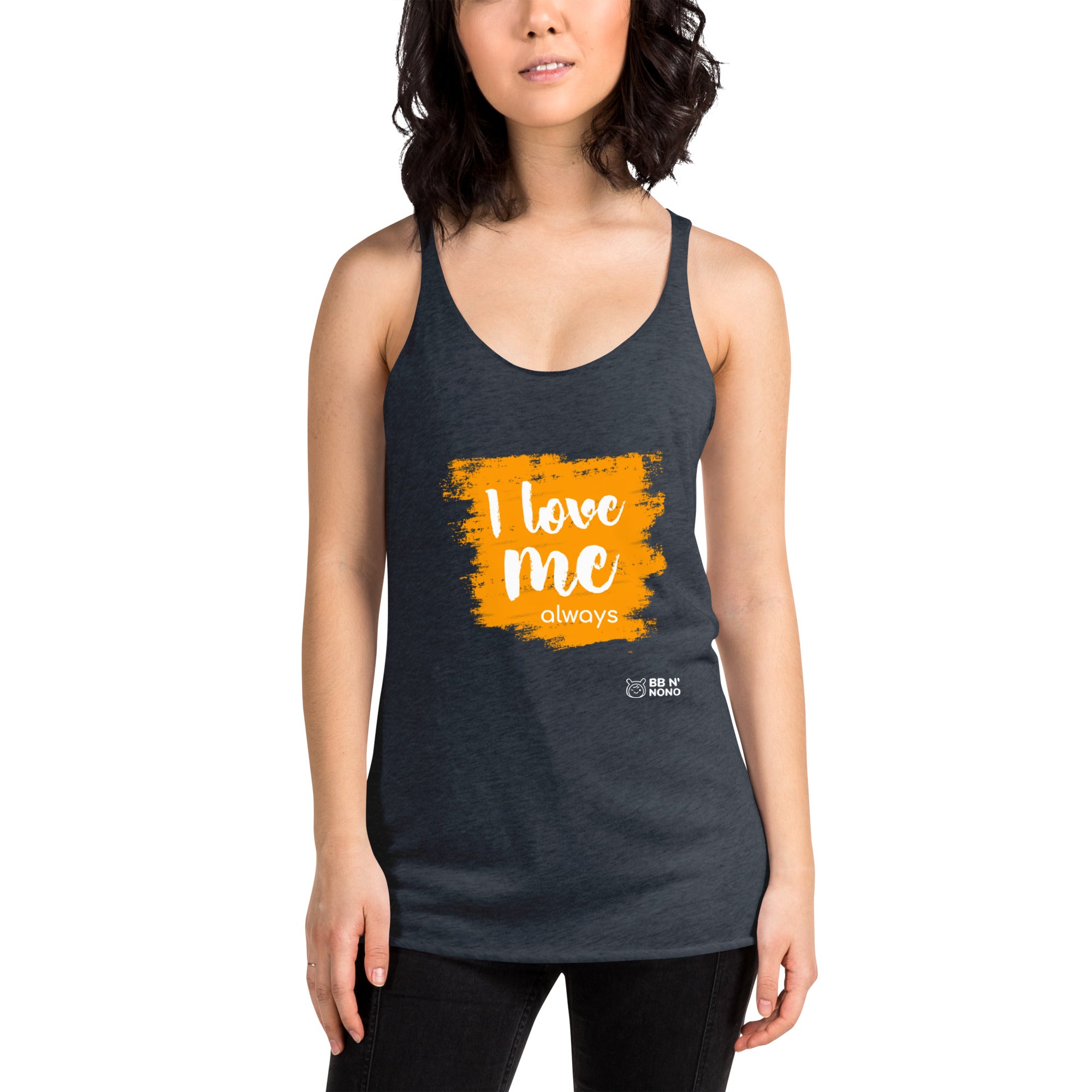 I love me (orange) - Women's Racerback Tank