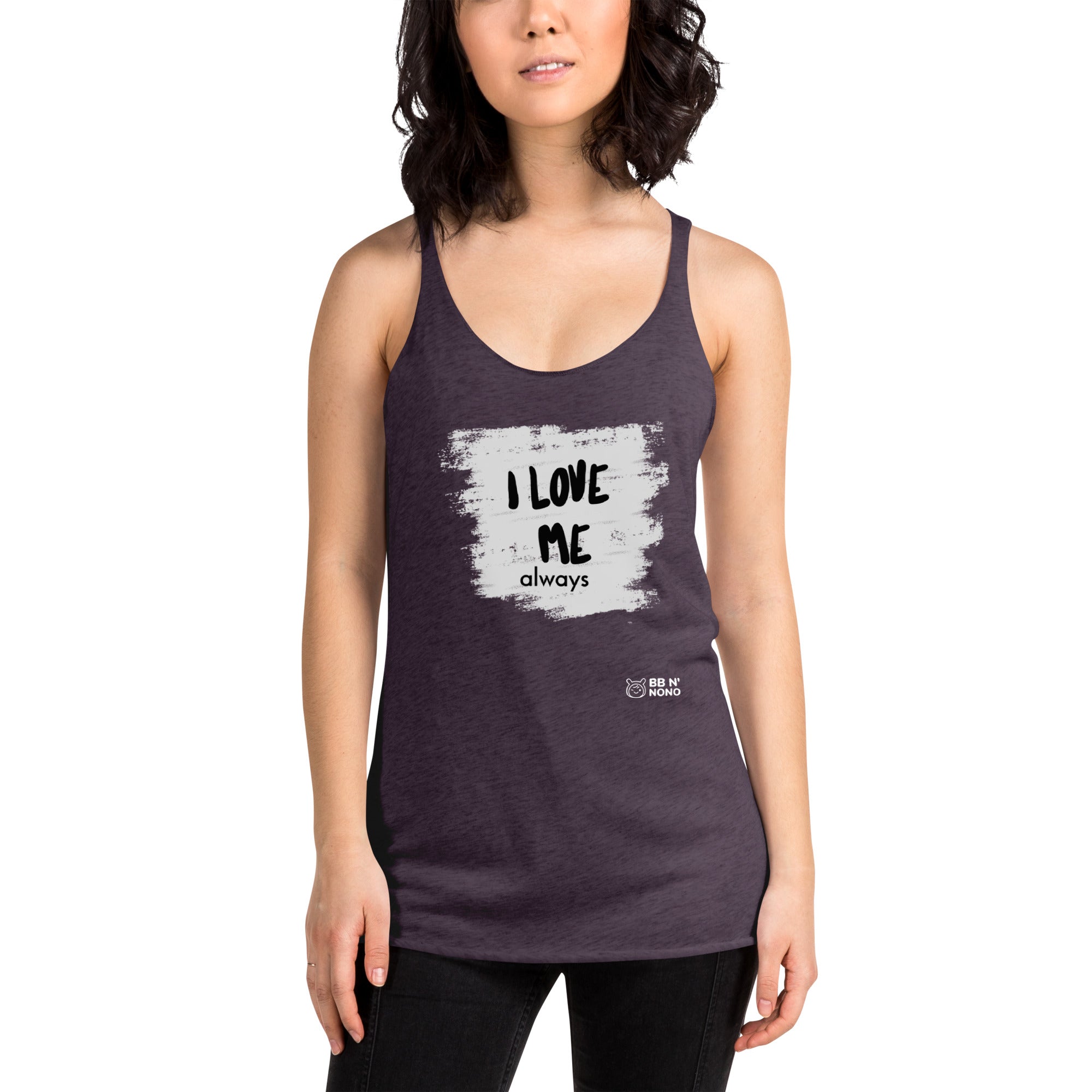 I love me - Women's Racerback Tank