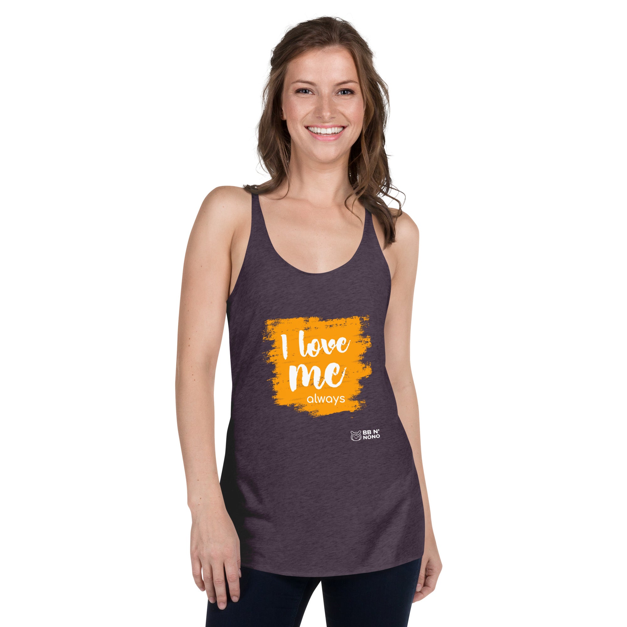 I love me (orange) - Women's Racerback Tank