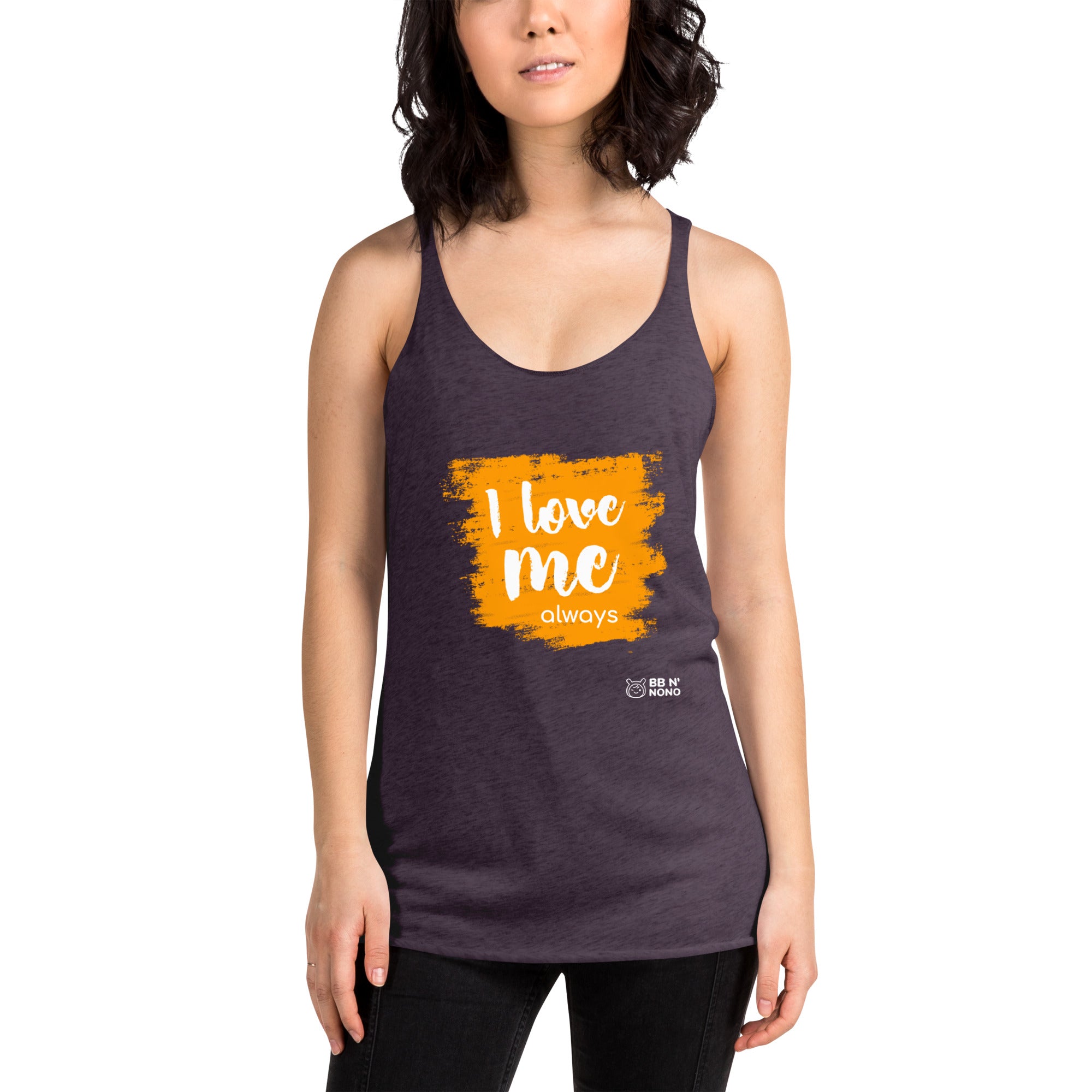 I love me (orange) - Women's Racerback Tank