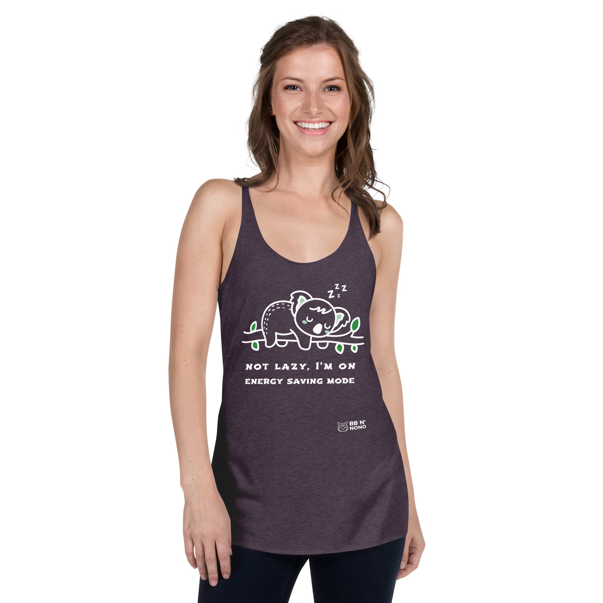 Not lazy, I'm on energy saving mode - Women's Racerback Tank