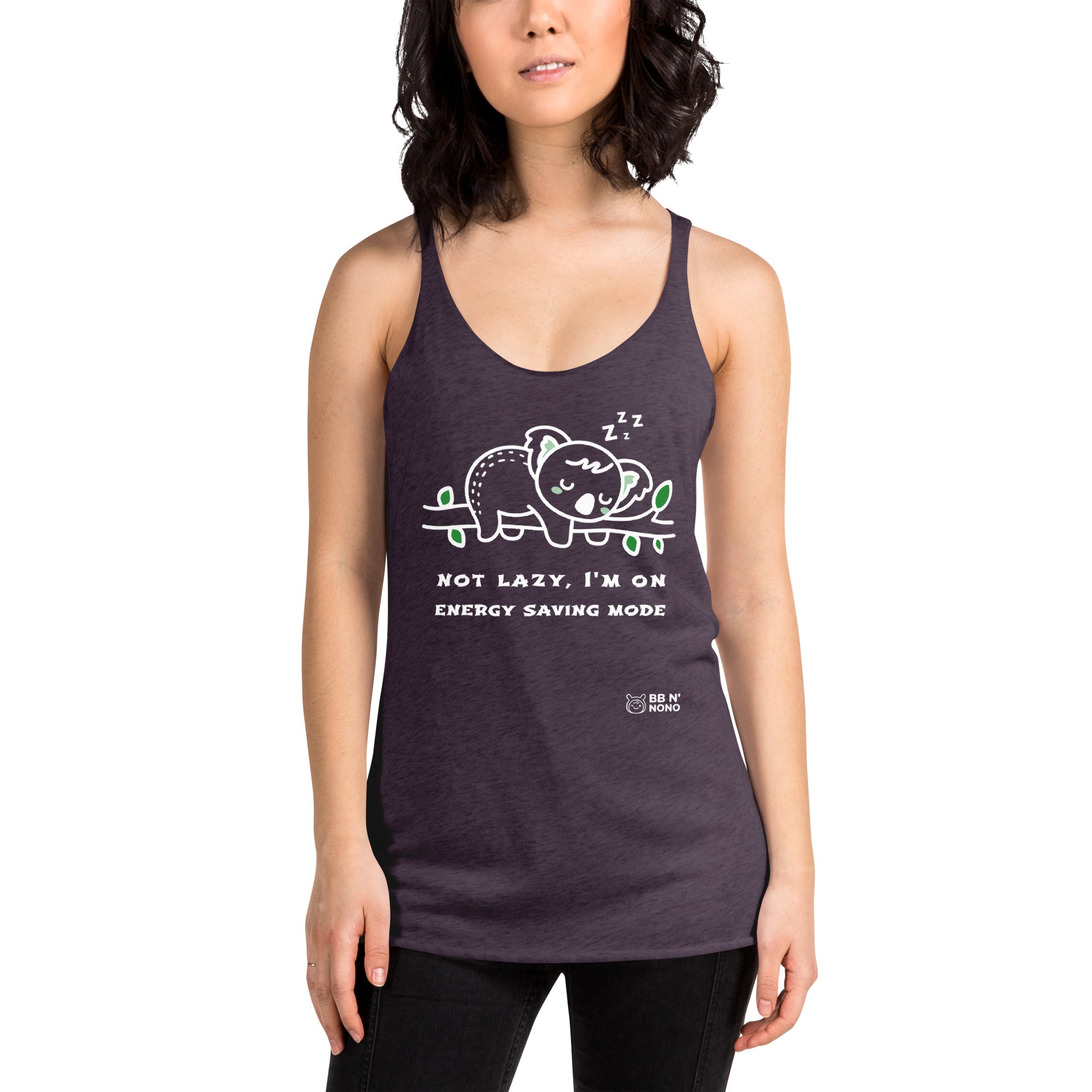 Not lazy, I'm on energy saving mode - Women's Racerback Tank