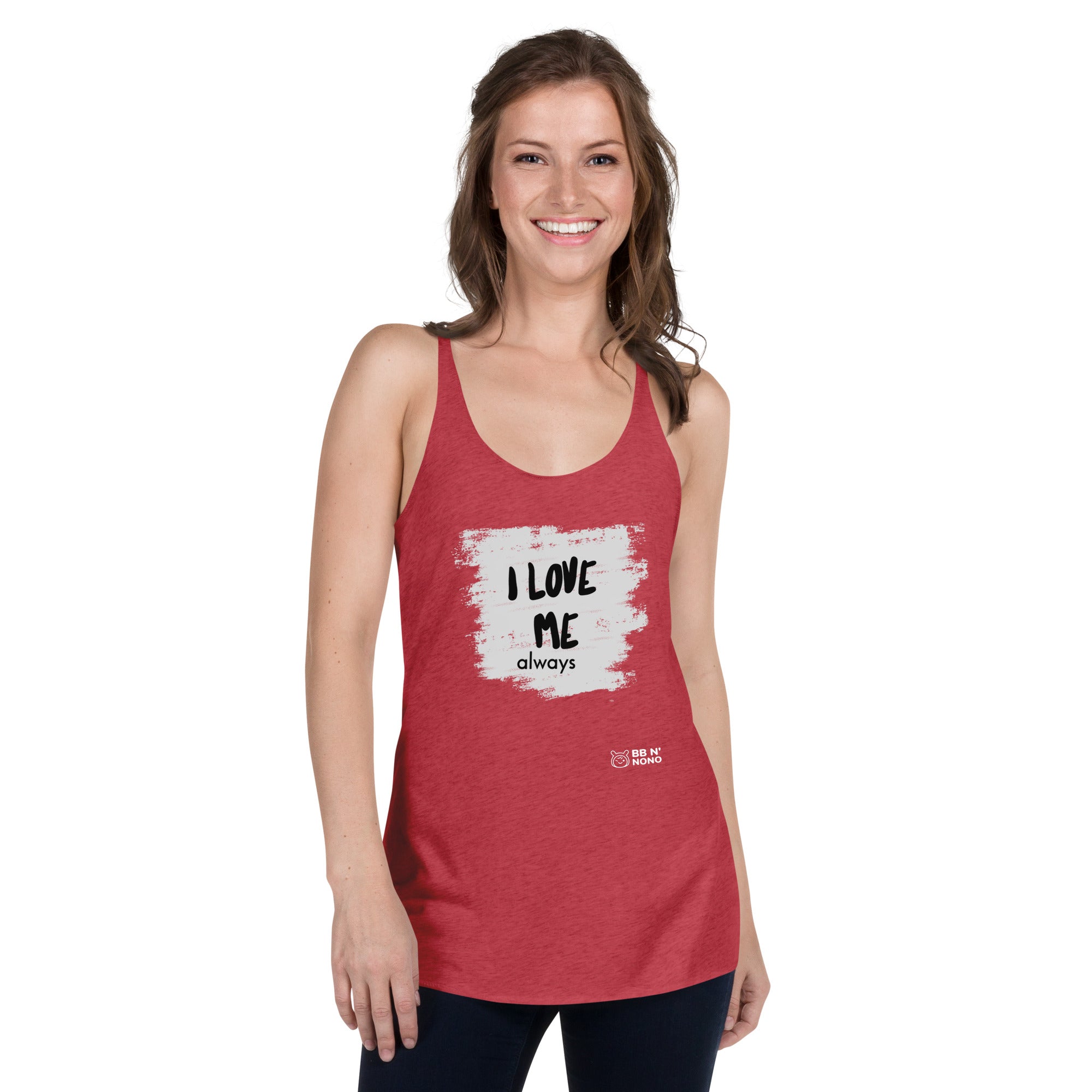 I love me - Women's Racerback Tank