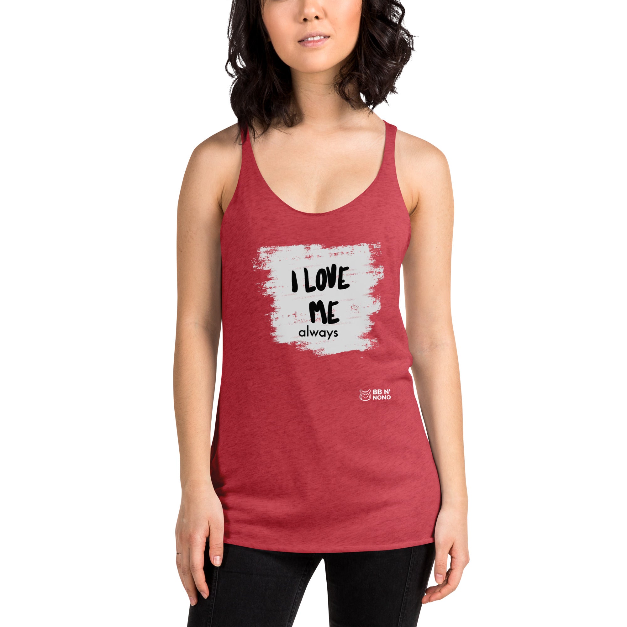 I love me - Women's Racerback Tank