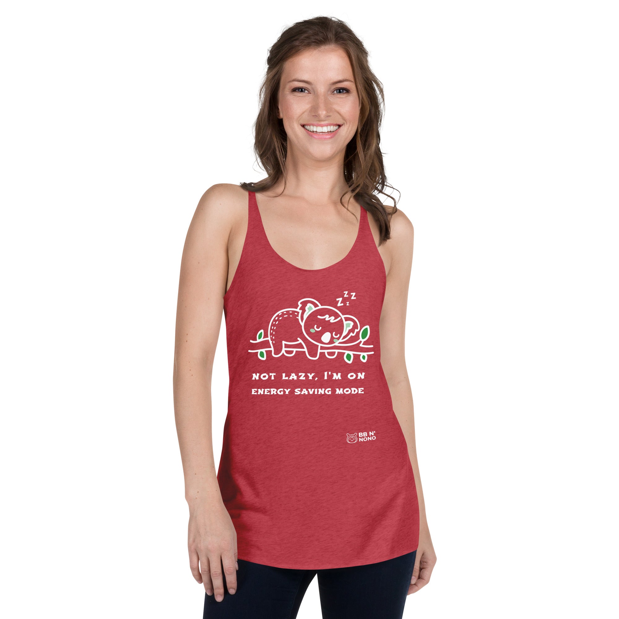 Not lazy, I'm on energy saving mode - Women's Racerback Tank