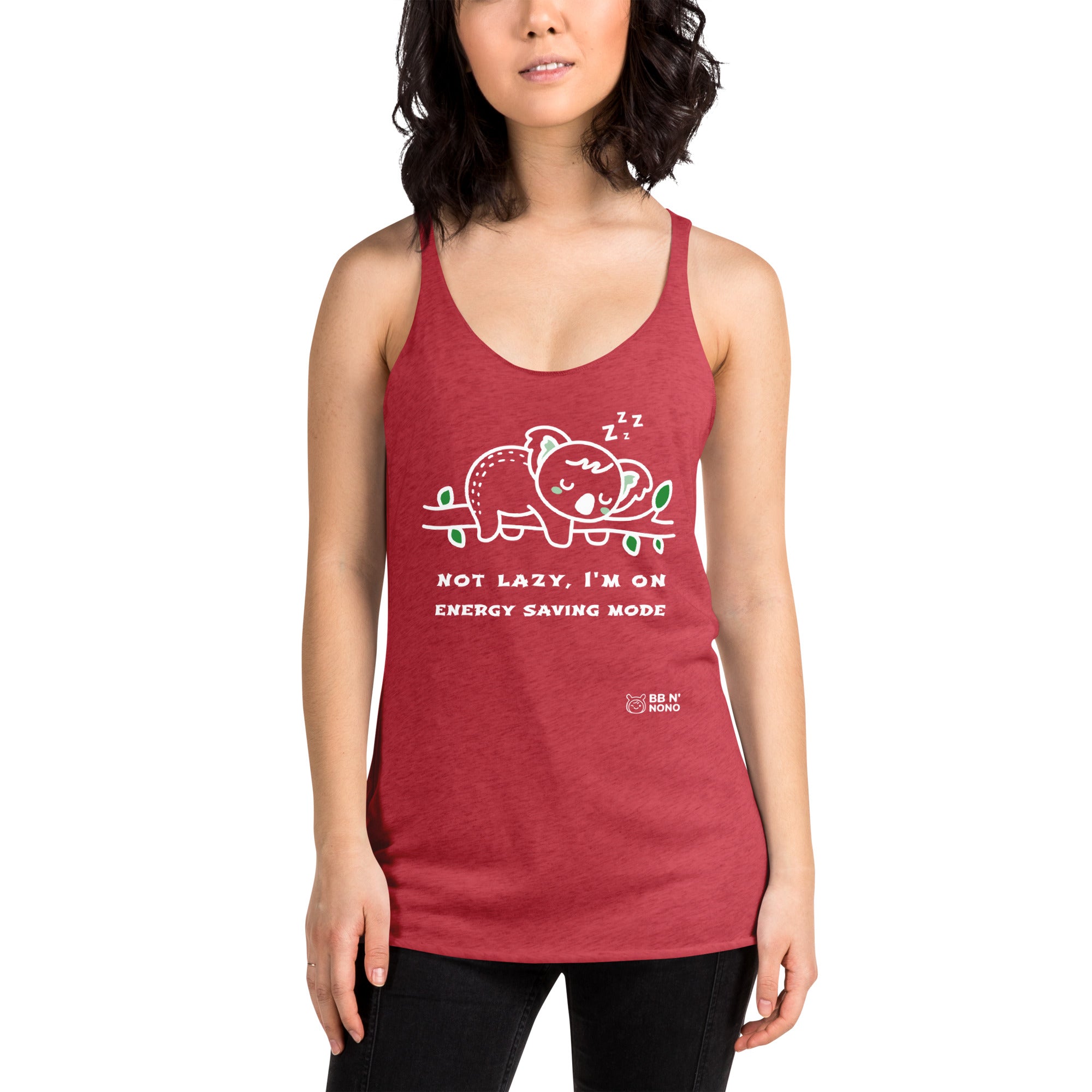 Not lazy, I'm on energy saving mode - Women's Racerback Tank