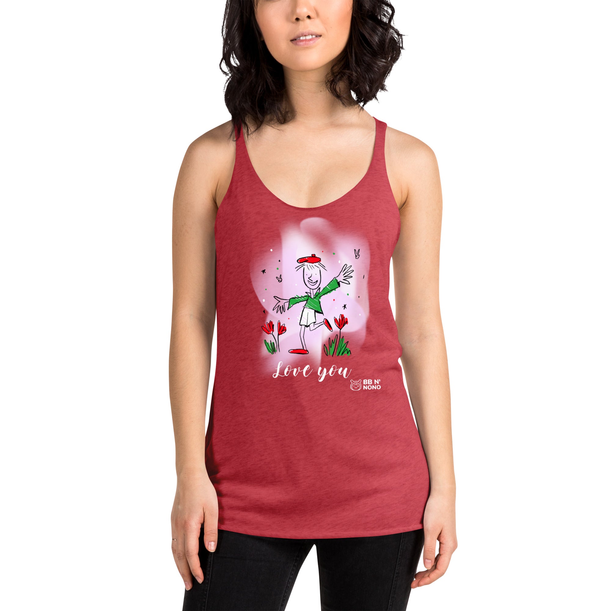 Love you - Women's Racerback Tank