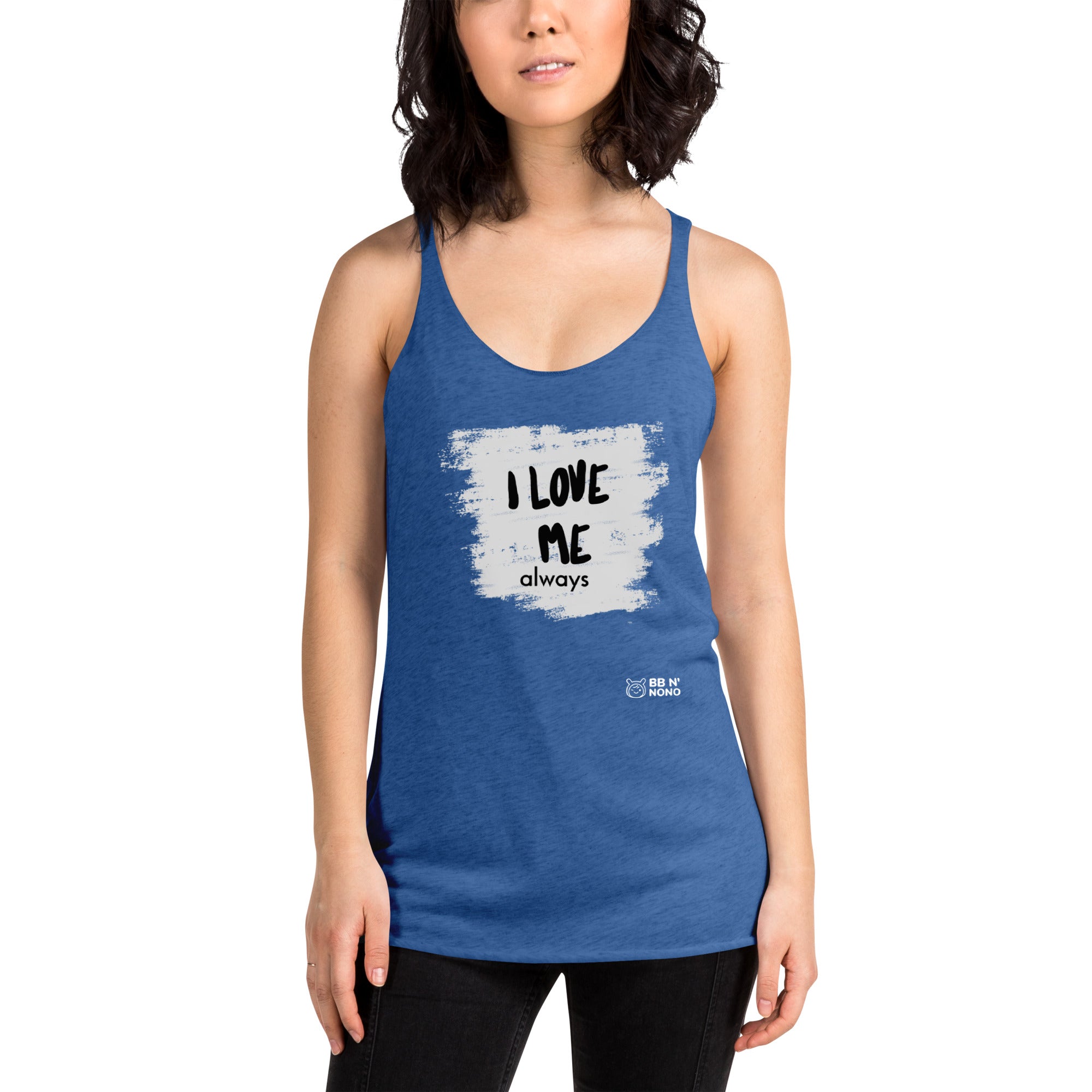 I love me - Women's Racerback Tank