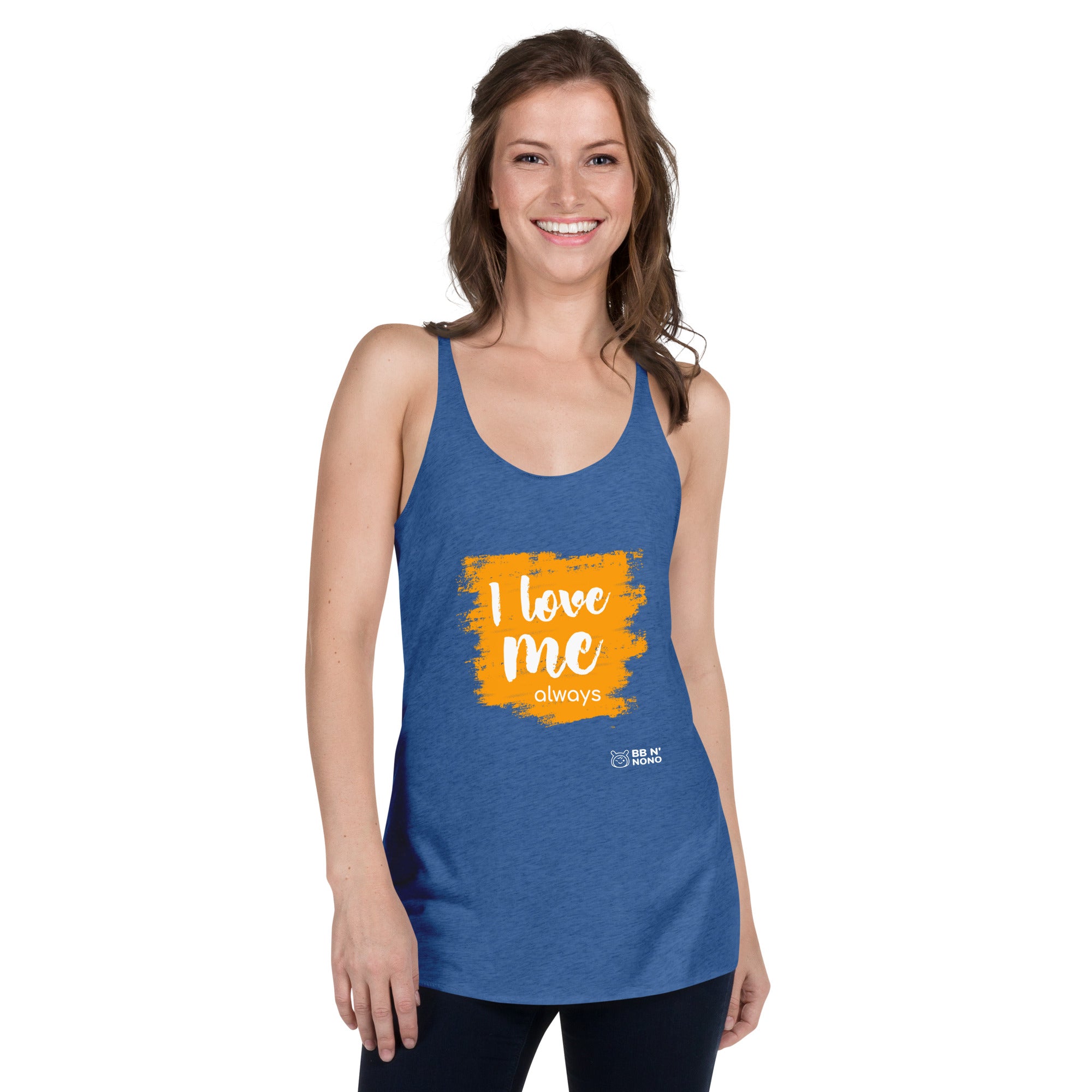 I love me (orange) - Women's Racerback Tank