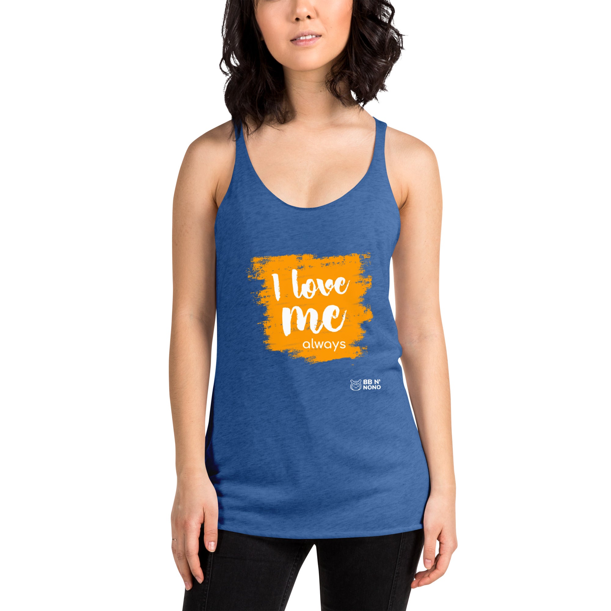 I love me (orange) - Women's Racerback Tank