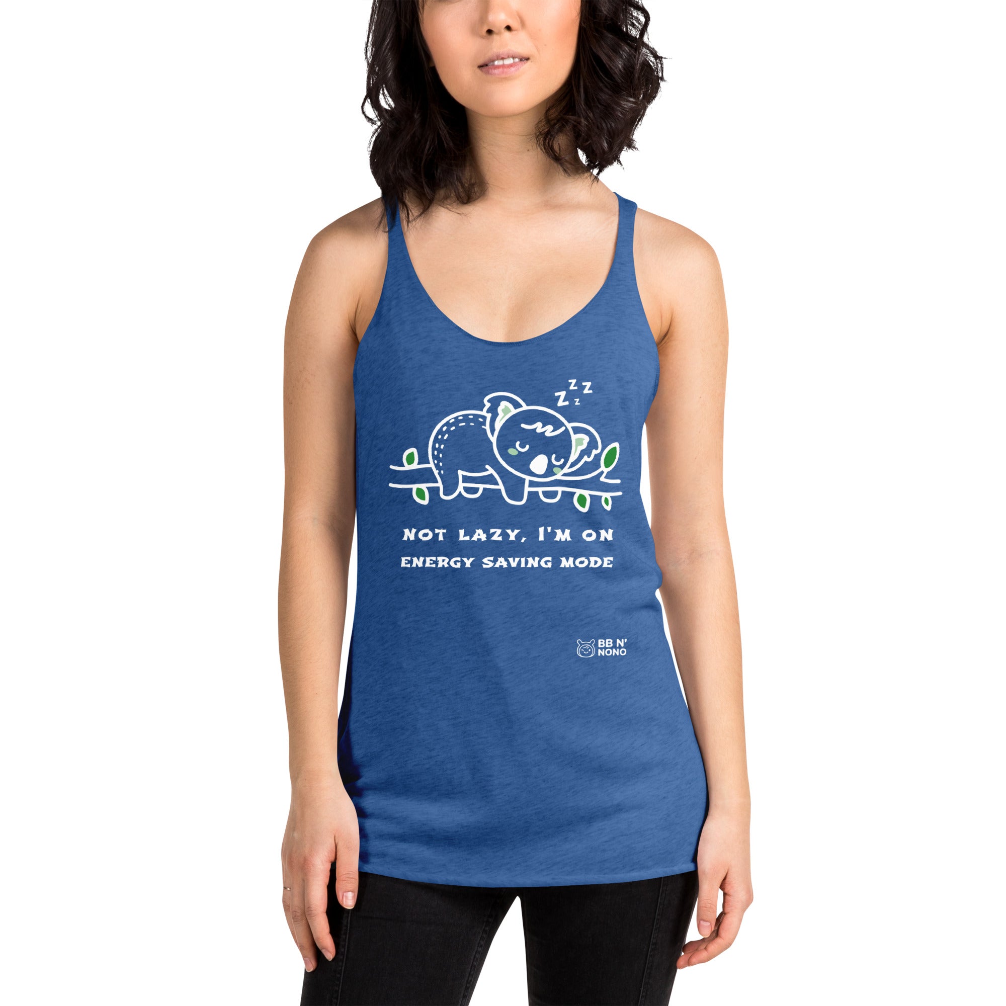 Not lazy, I'm on energy saving mode - Women's Racerback Tank