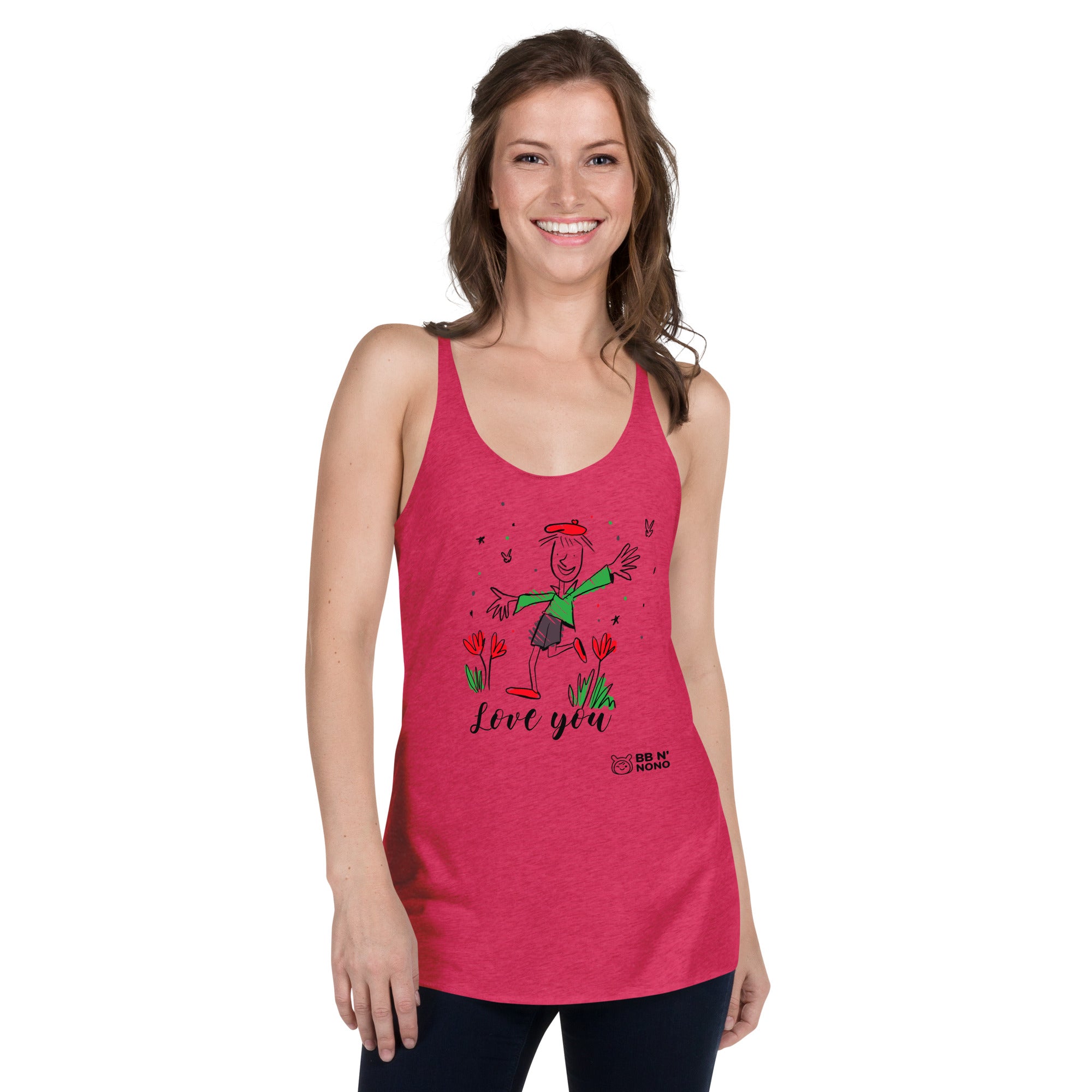 Love you - Women's Racerback Tank