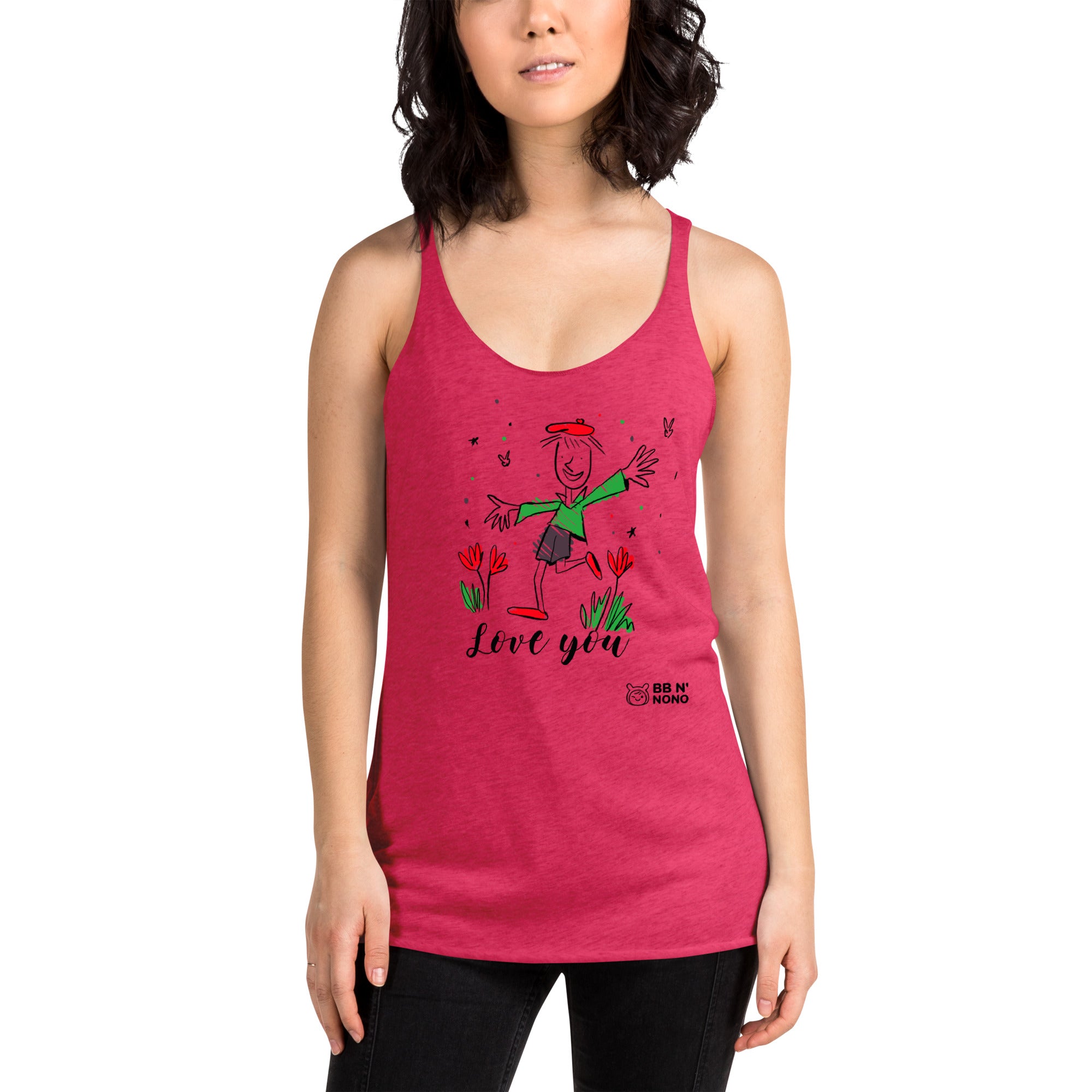 Love you - Women's Racerback Tank