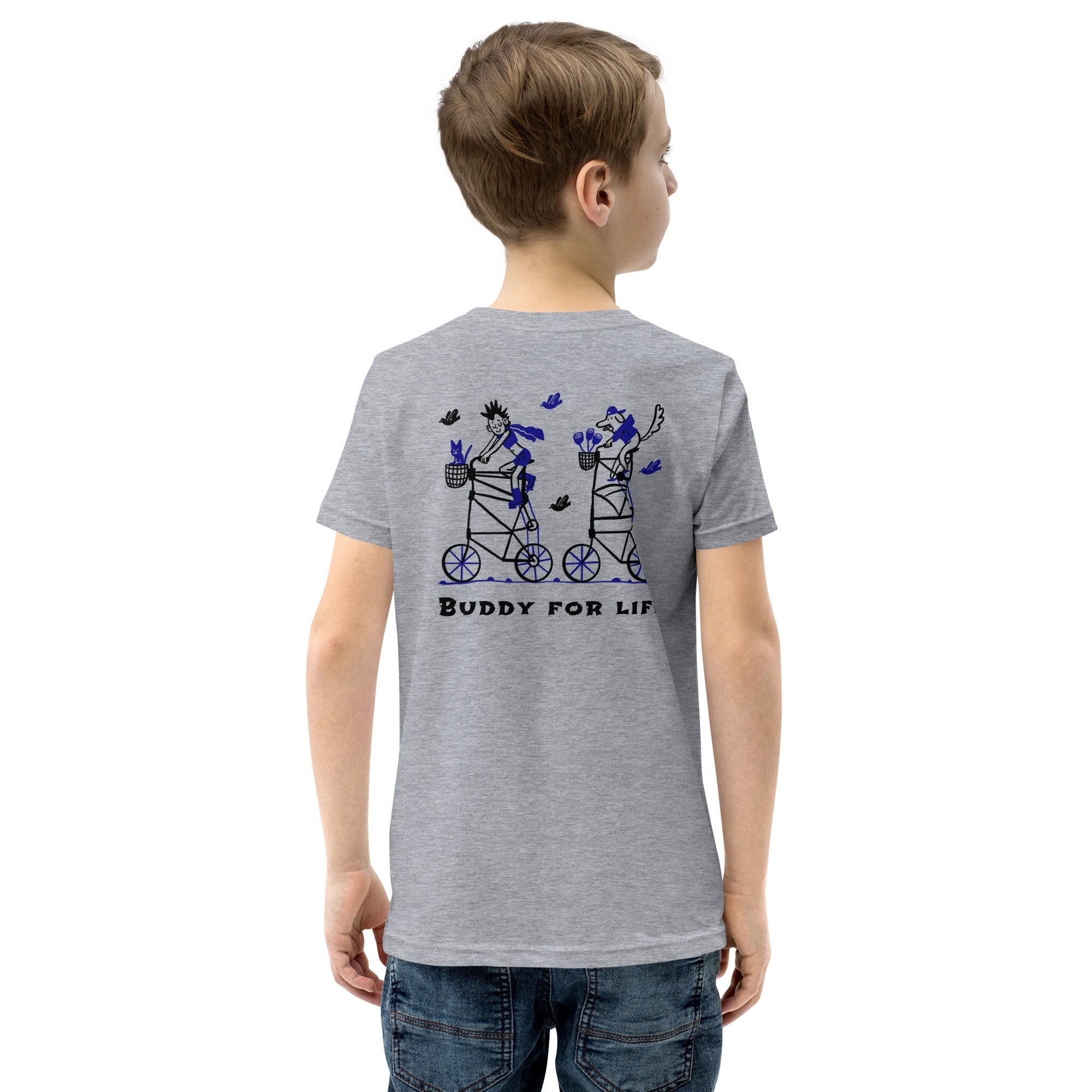 Buddy for life - Youth Short Sleeve T-Shirt (back print)