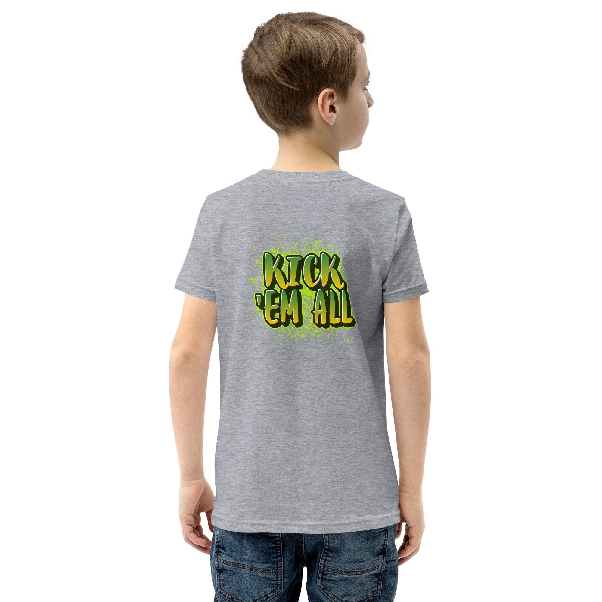 Kick'em all - Youth Short Sleeve T-Shirt (back print)