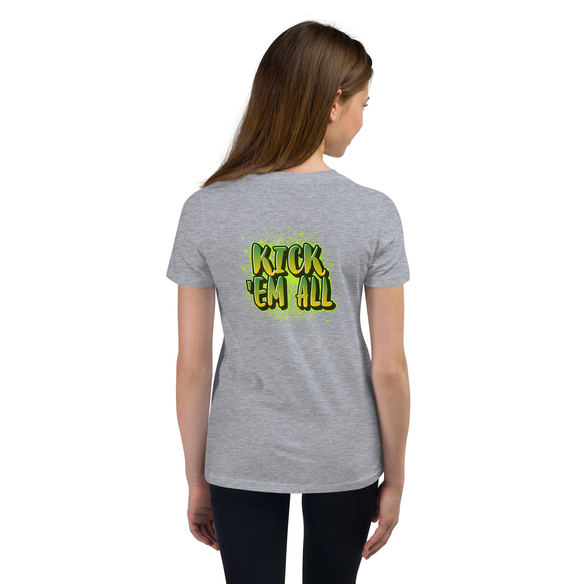 Kick'em all - Youth Short Sleeve T-Shirt (back print)