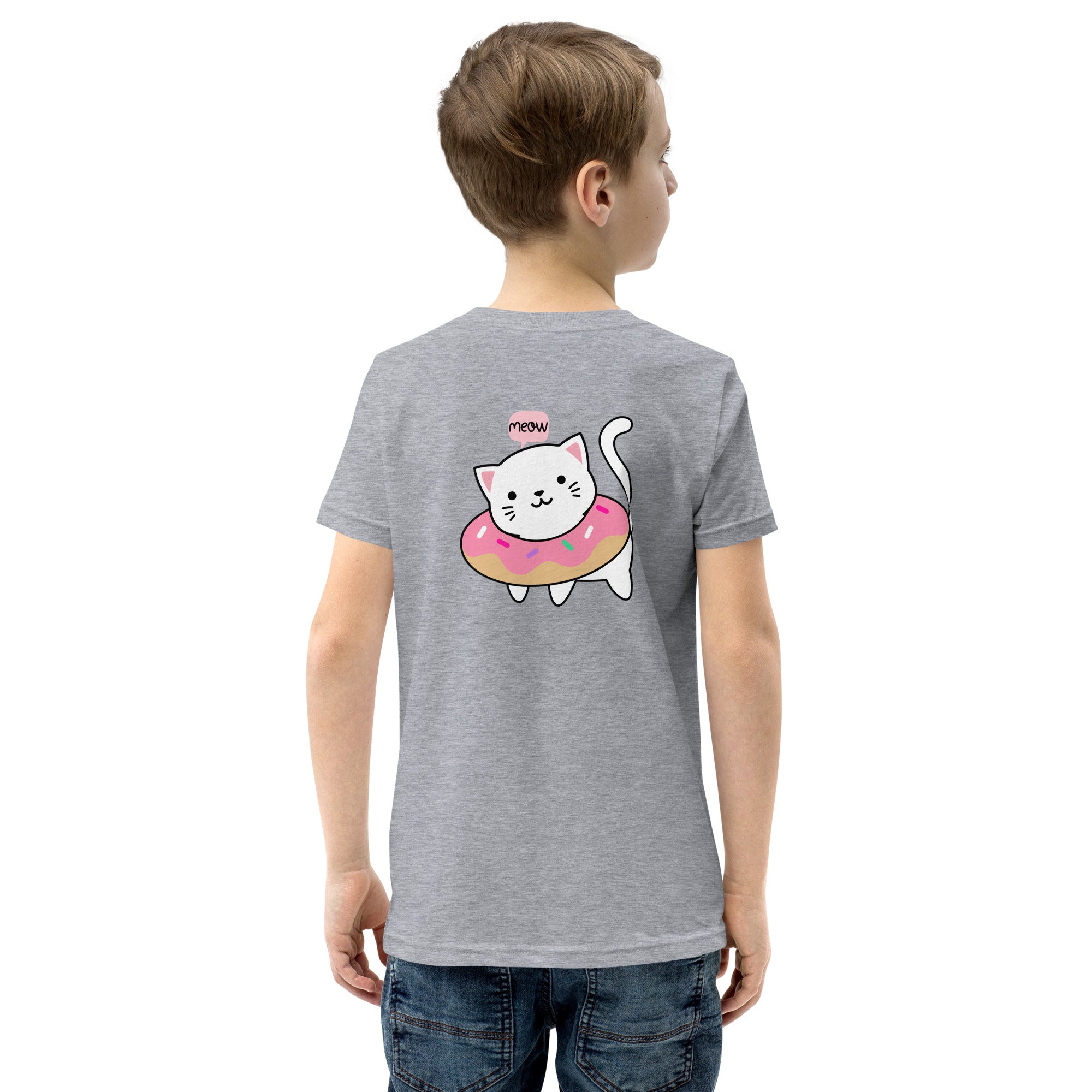 Meow V2 - Youth Short Sleeve T-Shirt (back print)