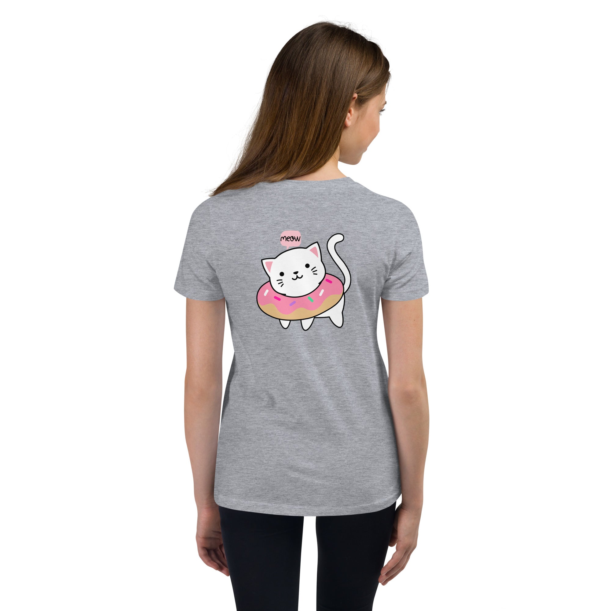 Meow V2 - Youth Short Sleeve T-Shirt (back print)