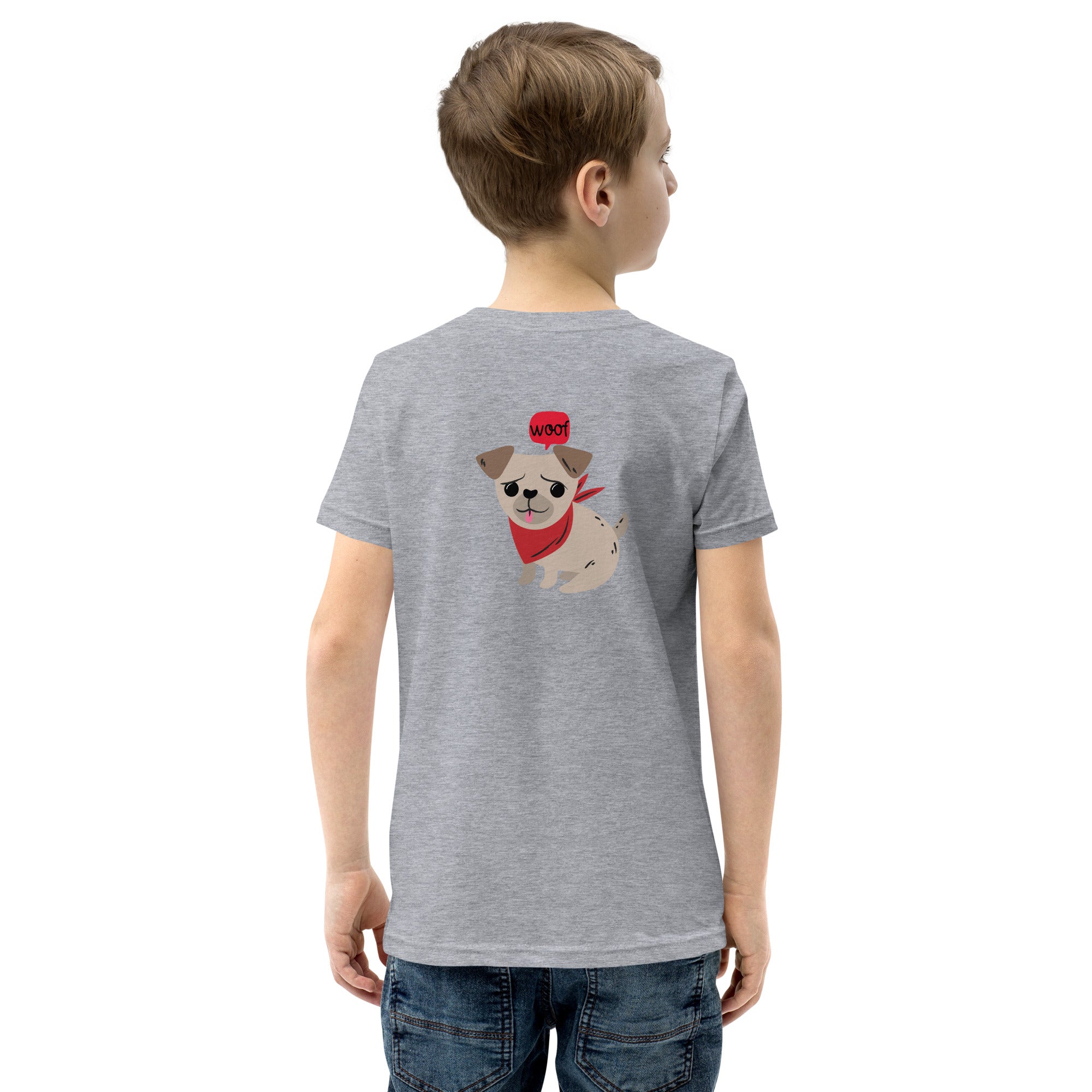 Woof V2 -Youth Short Sleeve T-Shirt (back print)