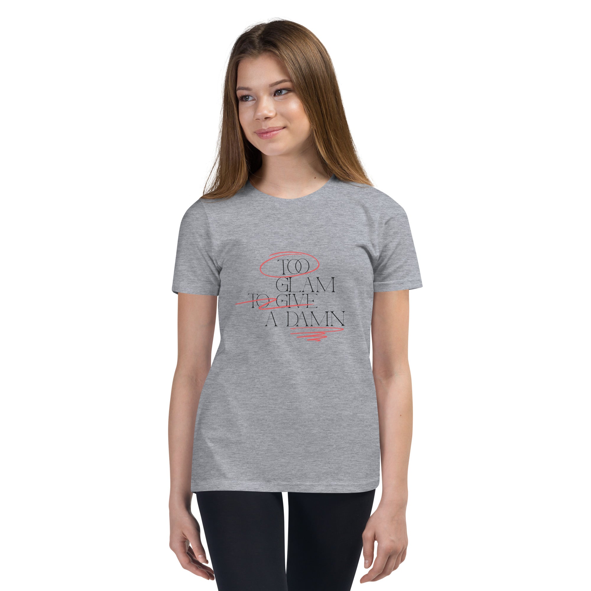 Too glam to give a damn - Youth Short Sleeve T-Shirt